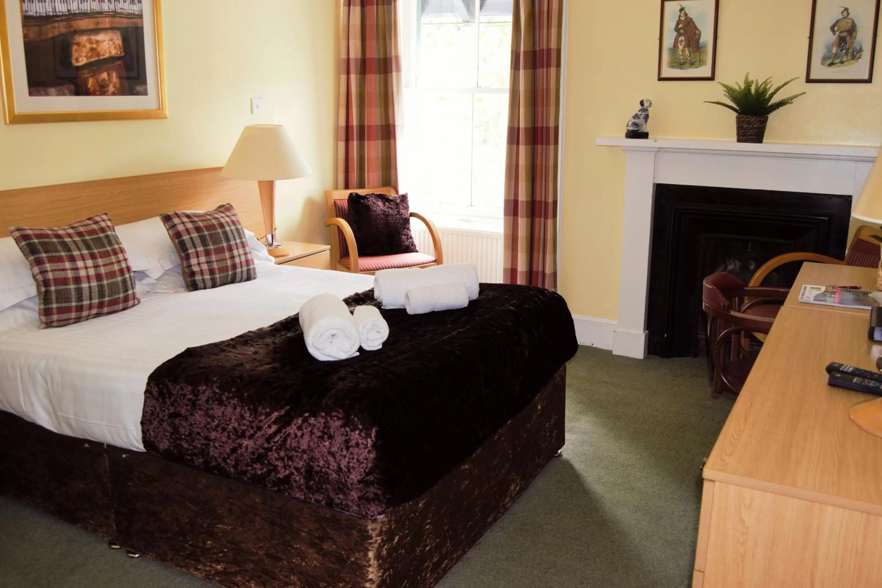 Bed in Bridge of Cally Hotel