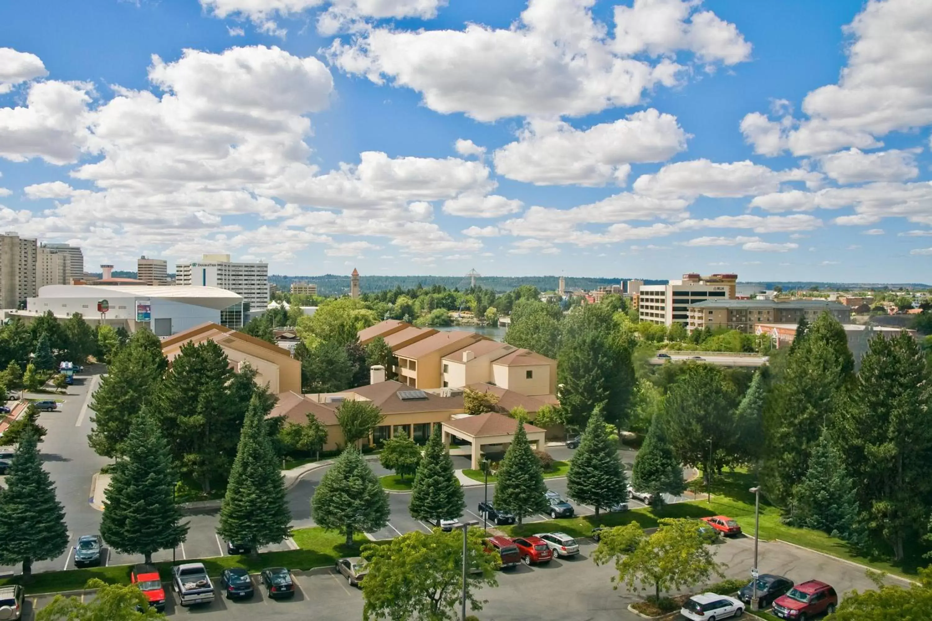 Property building, Bird's-eye View in Courtyard Spokane Downtown at the Convention Center