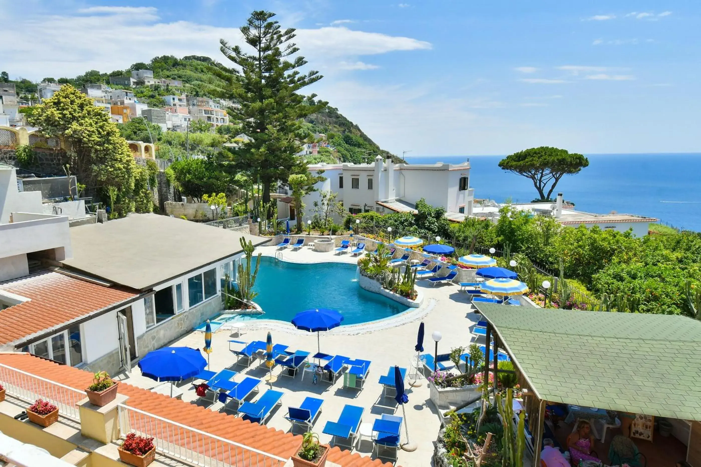 Bird's eye view, Pool View in Hotel Terme Saint Raphael