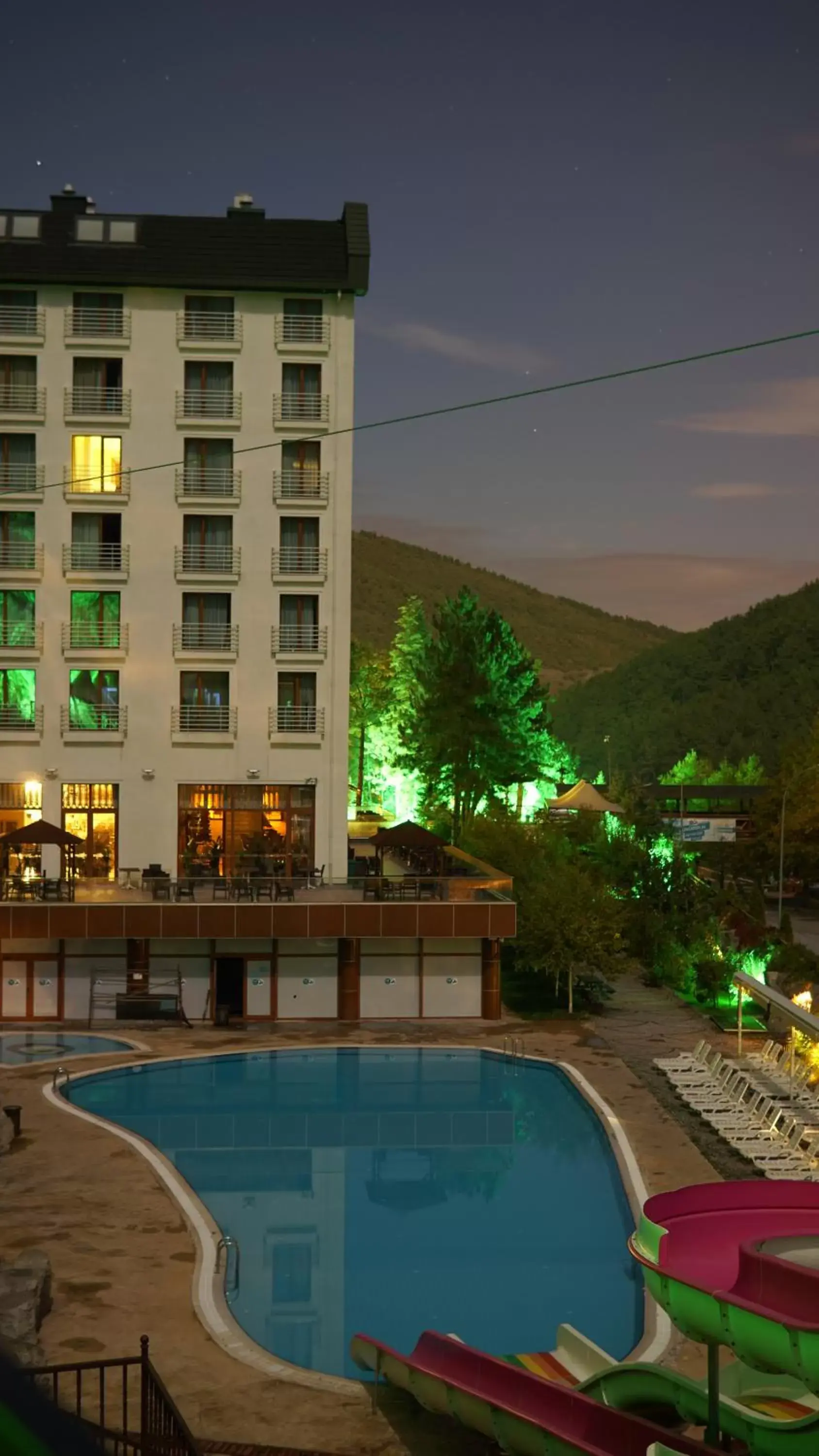 Night, Swimming Pool in Cam Thermal Resort Hotel & Spa