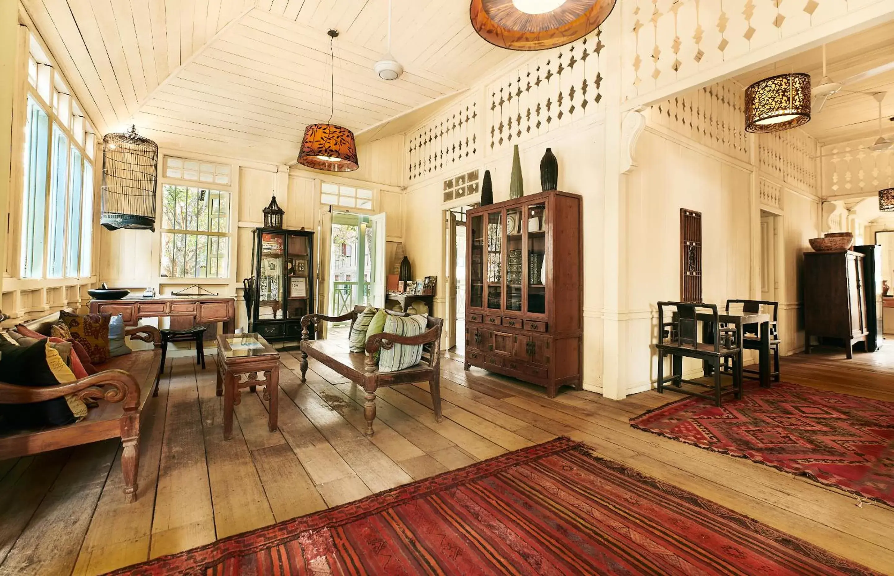 Seating area in Temple Tree Resort