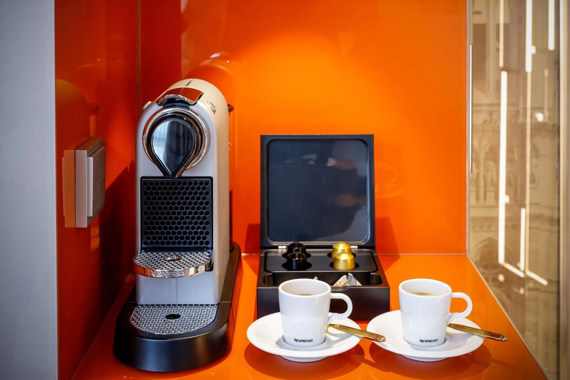 Coffee/tea facilities in Boutiquehotel Das Tyrol