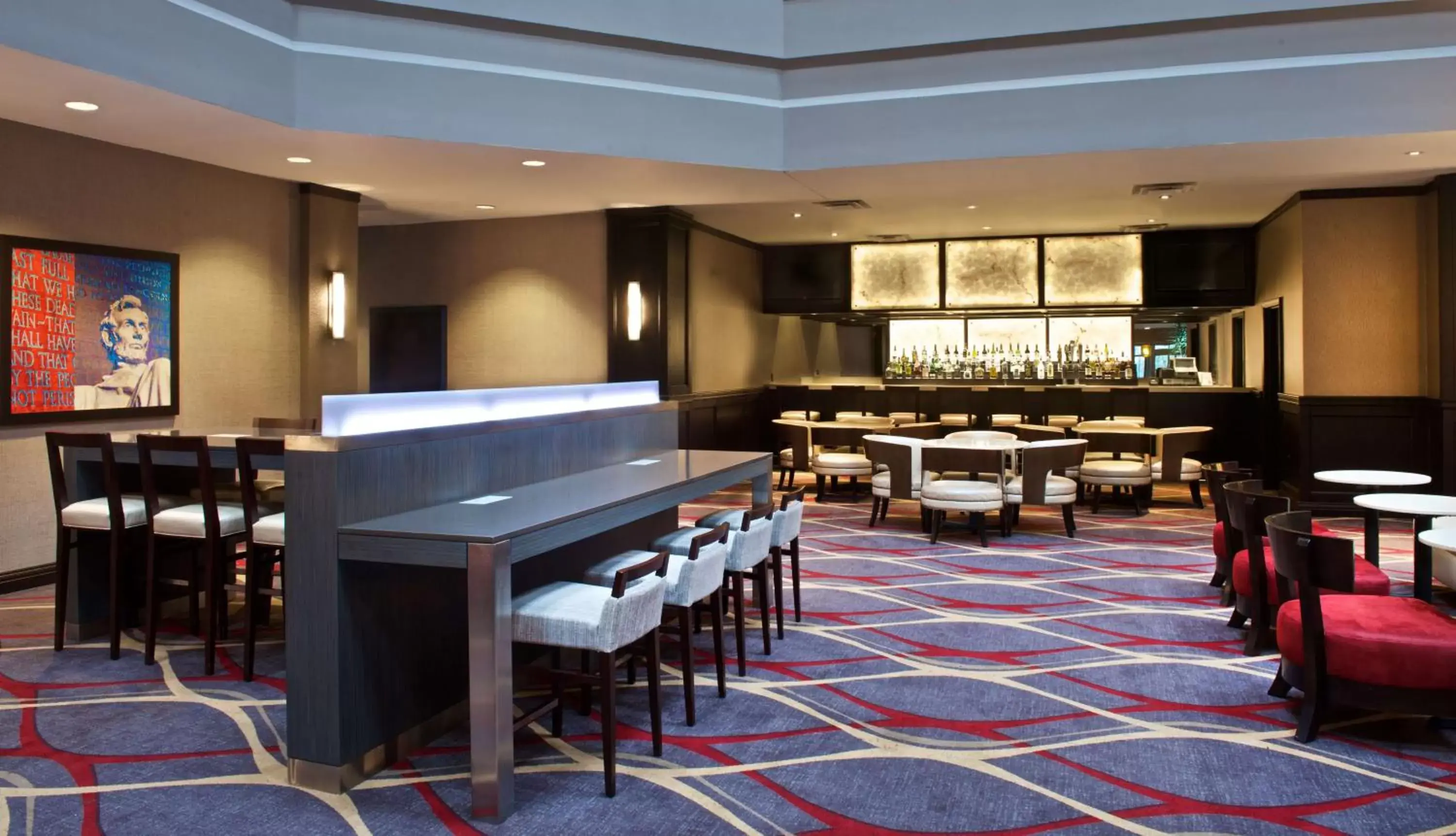 Lobby or reception, Restaurant/Places to Eat in Embassy Suites by Hilton Dulles Airport