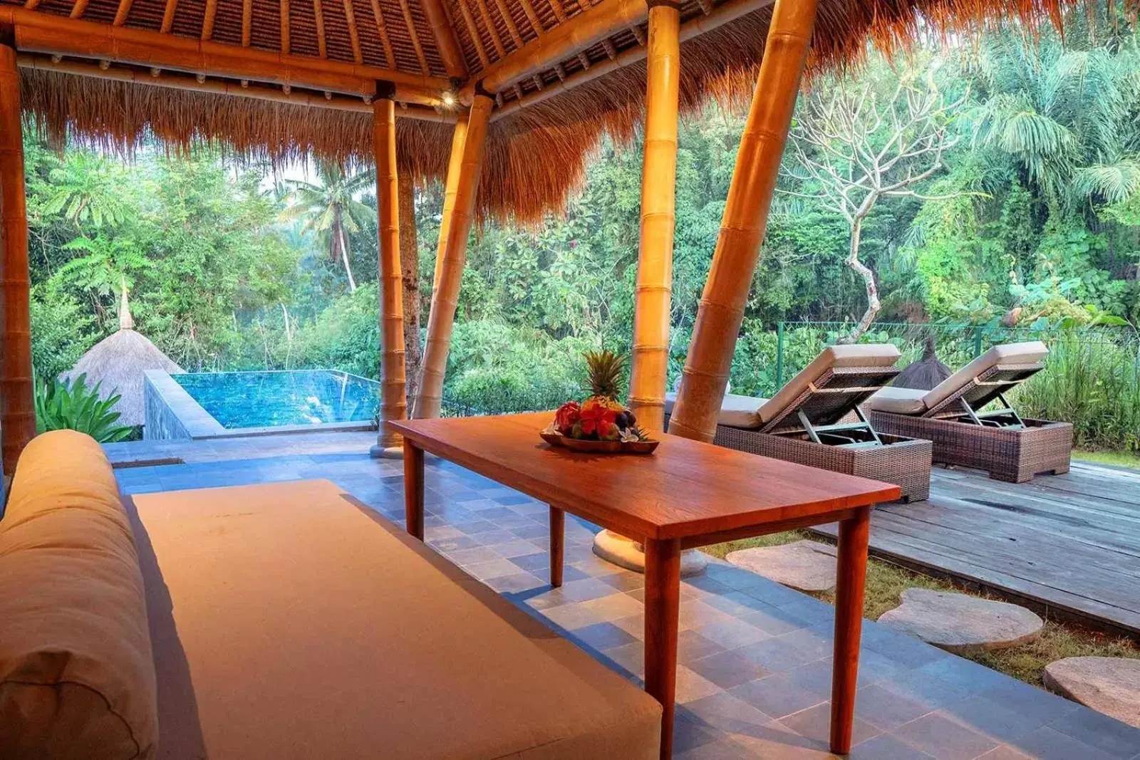 Patio, Swimming Pool in Fivelements Retreat Bali