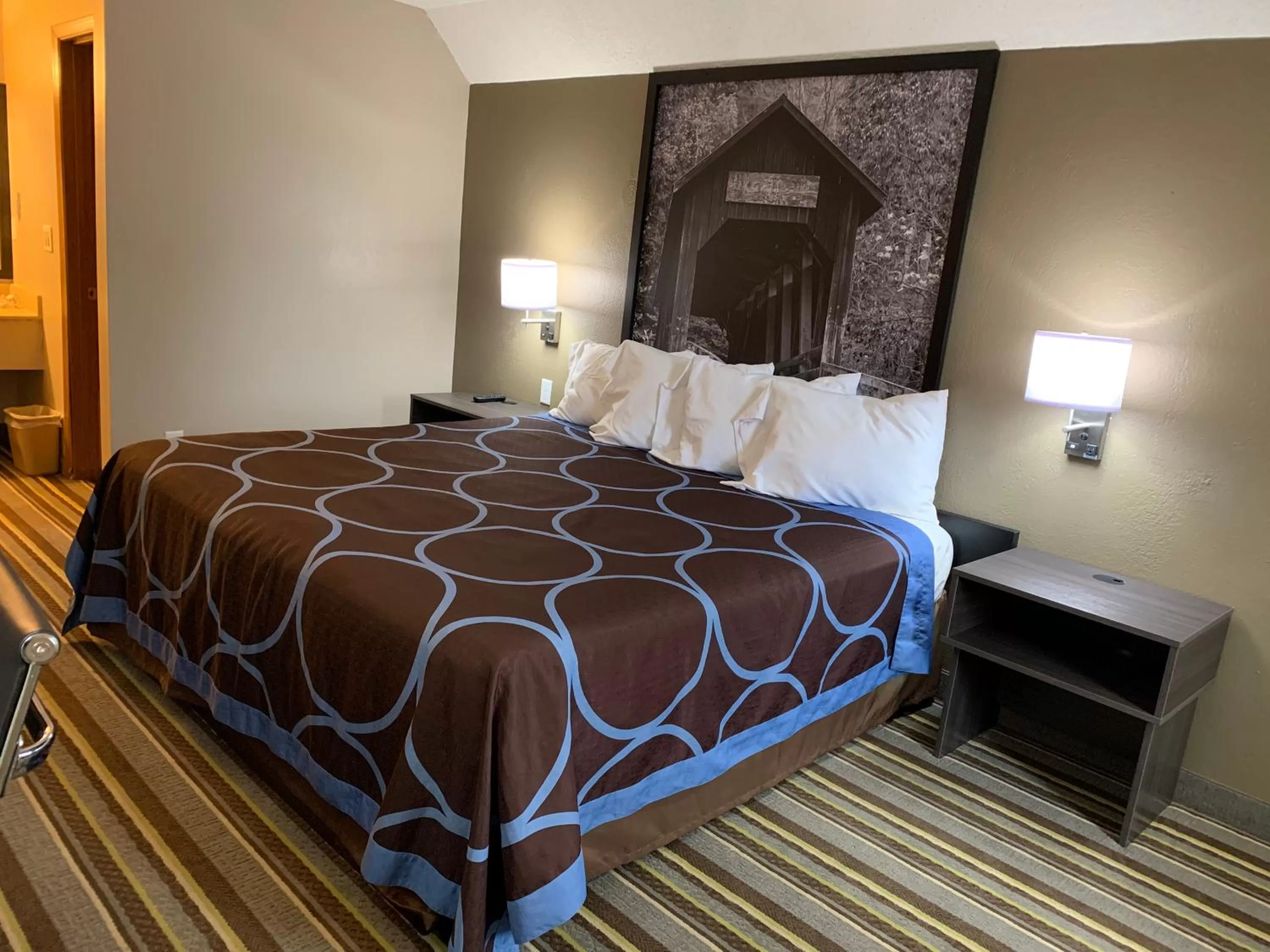 Bed in Super 8 by Wyndham Brownsburg