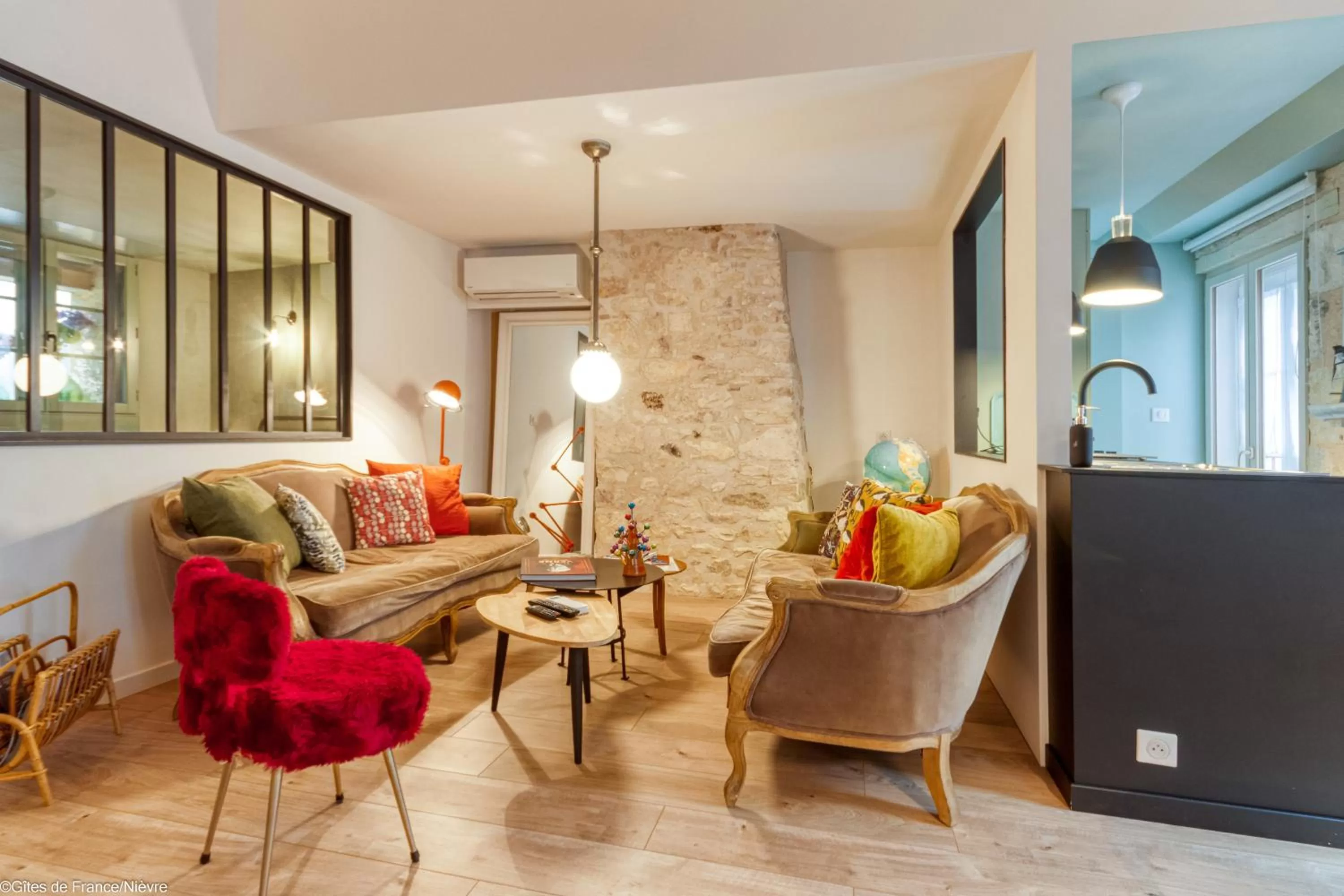 Living room, Seating Area in Au Noeud Vert Chambres d'hôtes