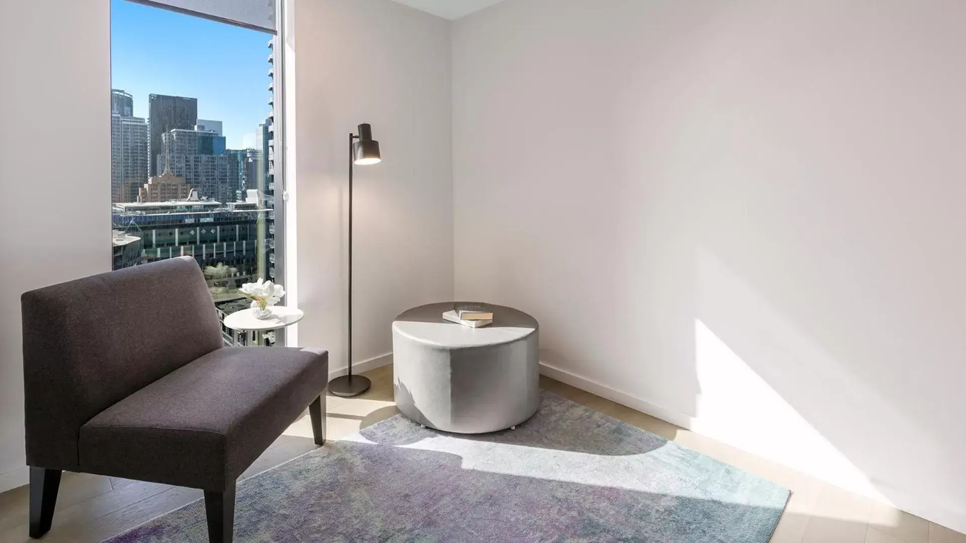 Seating area in Avani Melbourne Central Residences