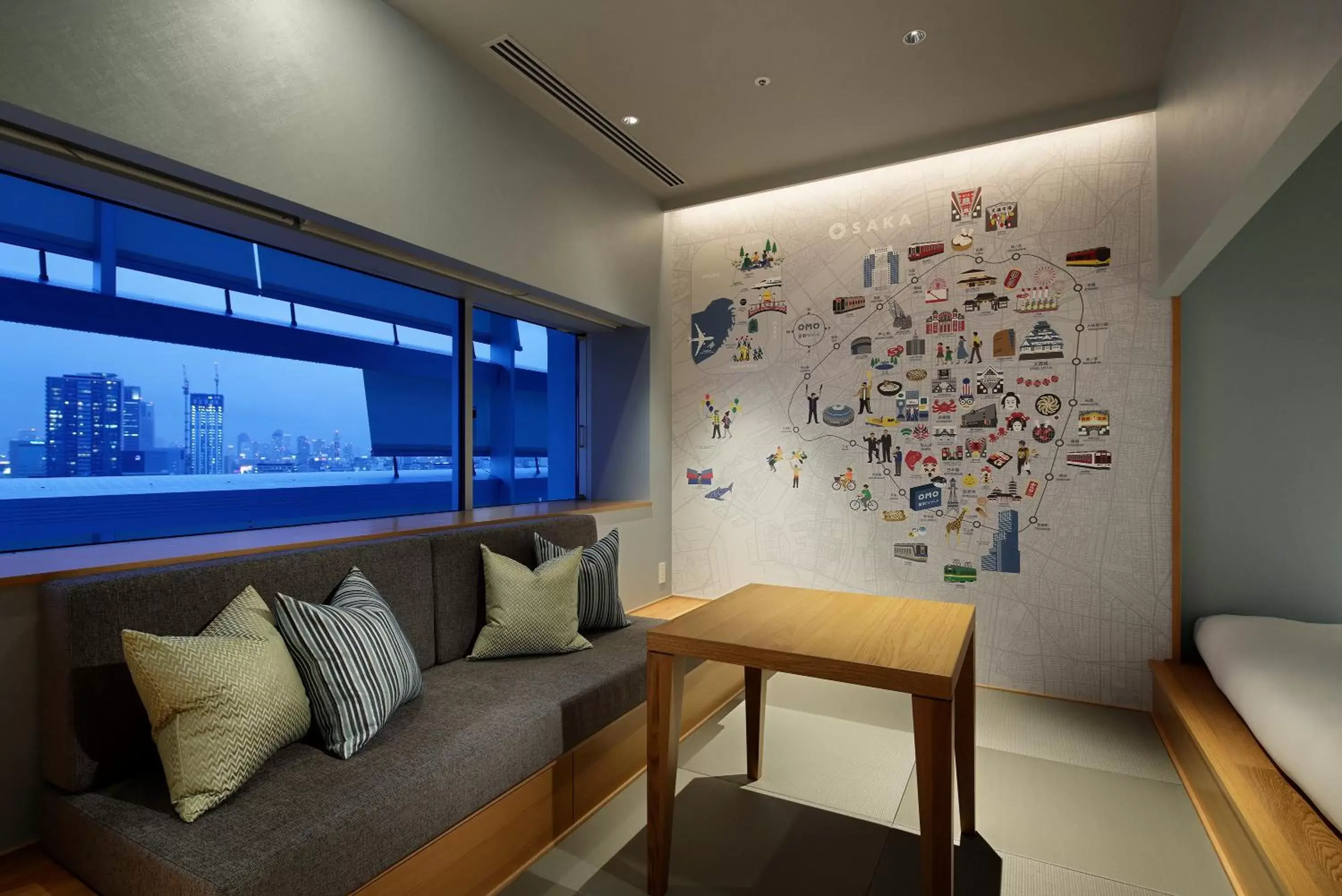 Living room in OMO7 Osaka by Hoshino Resorts Living room in OMO7 Osaka by Hoshino Resorts