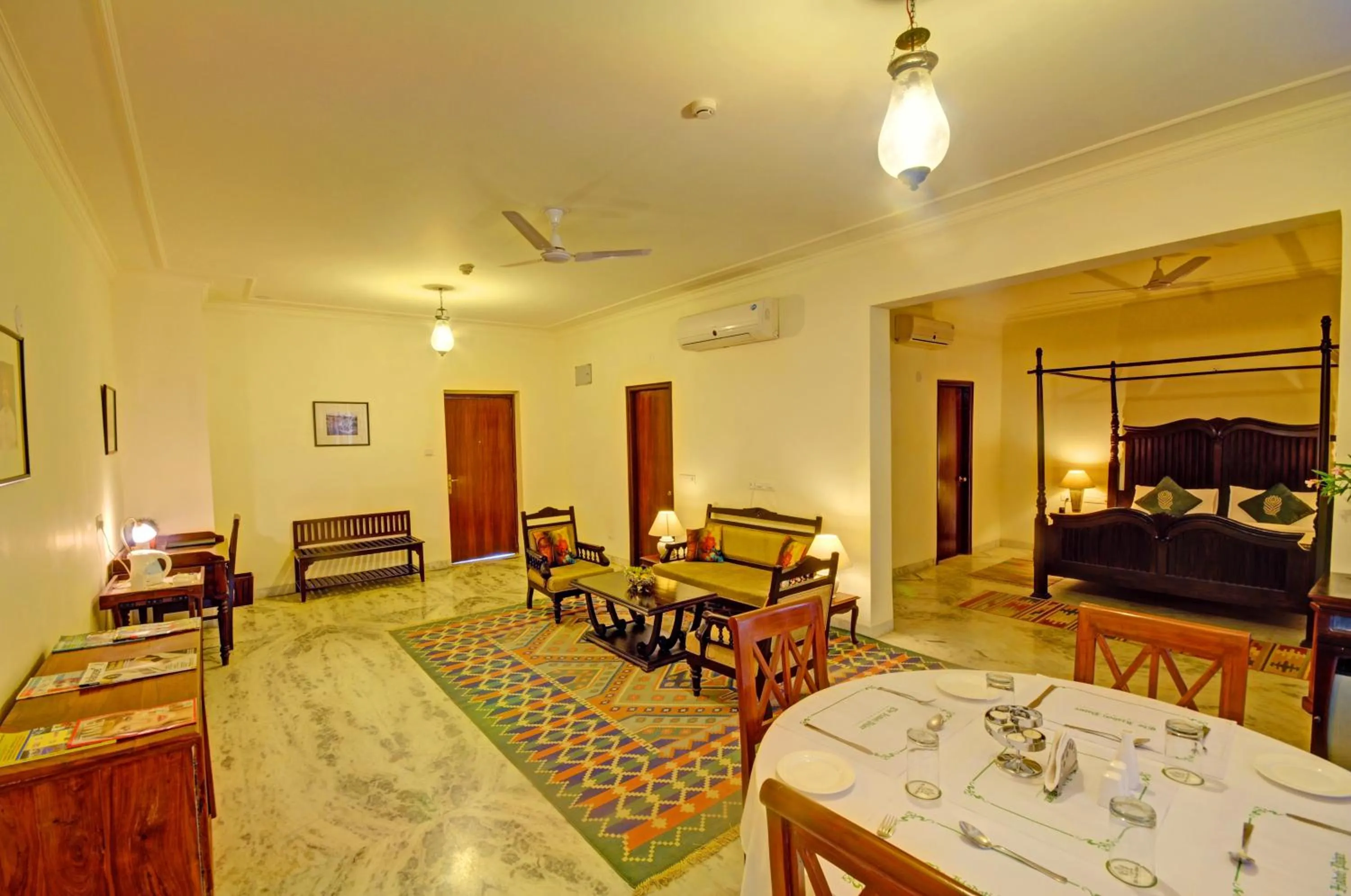 Living room in The Hadoti Palace, Bundi