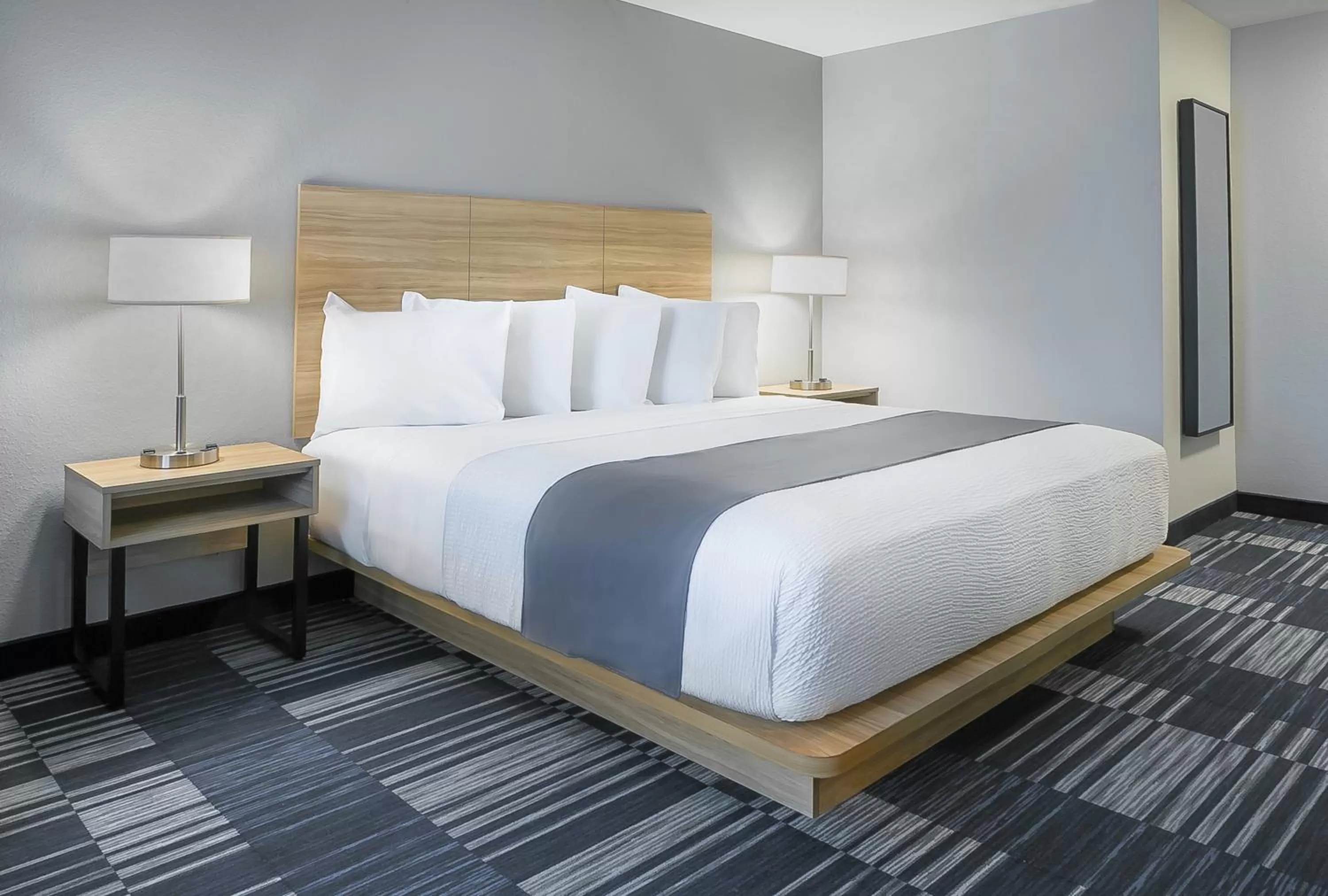 Bed in Winds Hotel at Crosswinds Casino