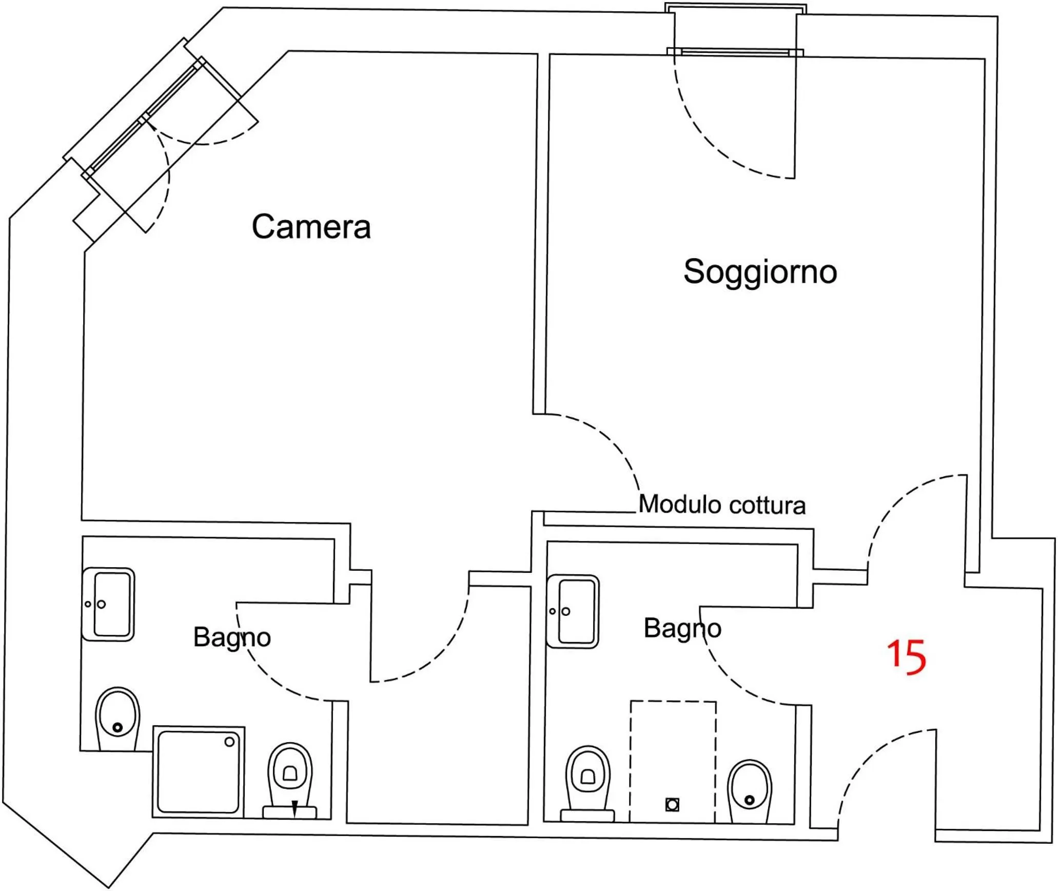 Floor plan in Apartment Lake Maggiore - ITALIA