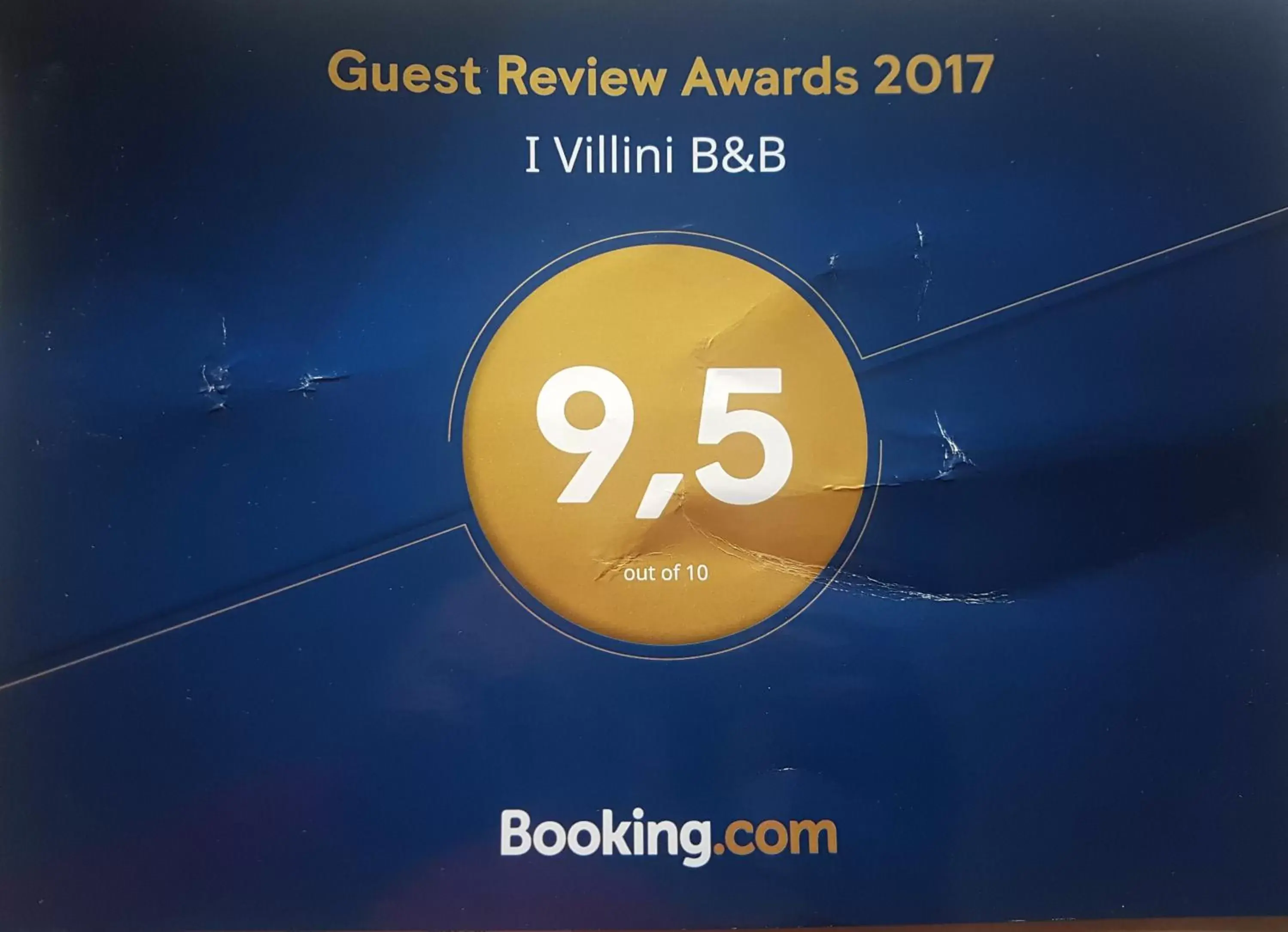 Certificate/Award in I Villini B&B