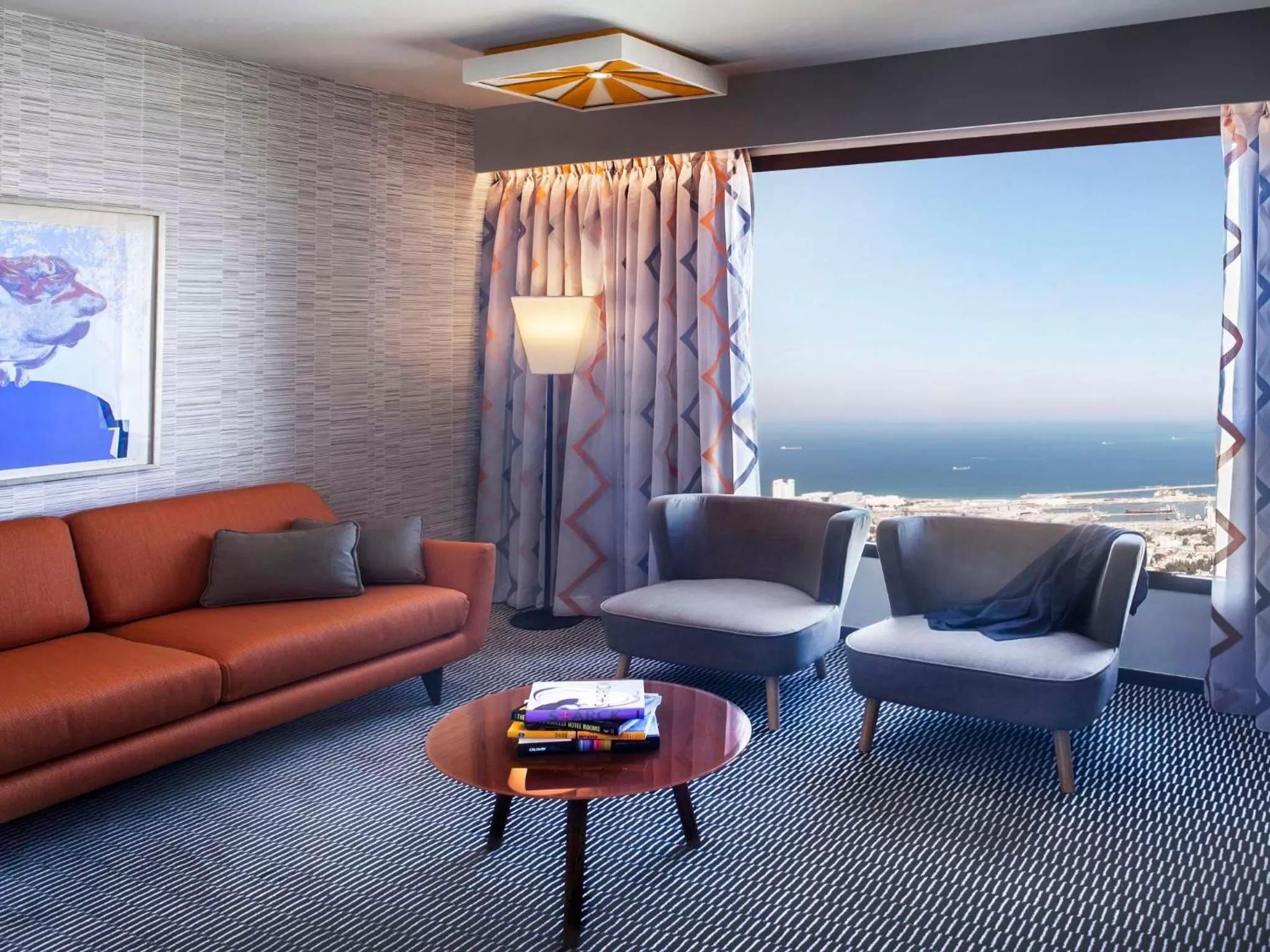 Seating area in Dan Panorama Haifa Hotel