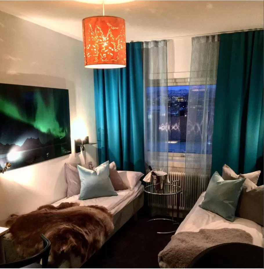 Decorative detail, Bed in Breidablikk Guesthouse