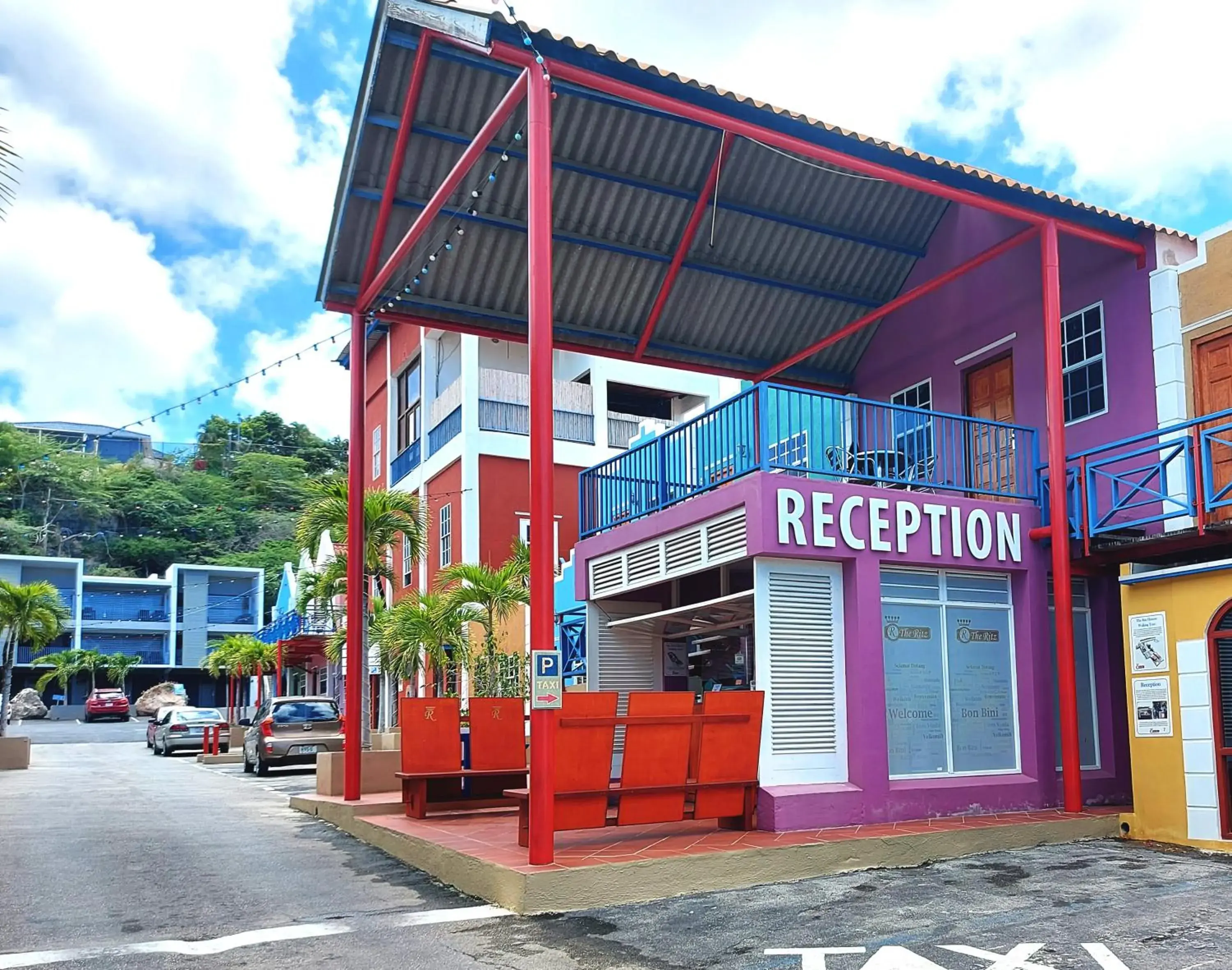 Swimming pool, Property Building in First Curacao Hostel