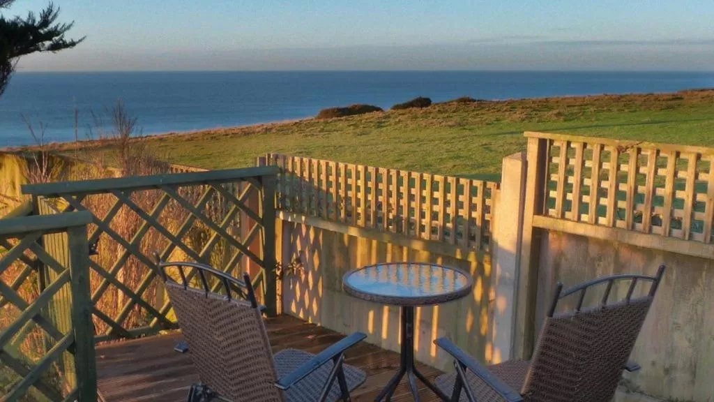 View (from property/room) in Chesil Beach Lodge Burton Bradstock Dorset DT64RJ
