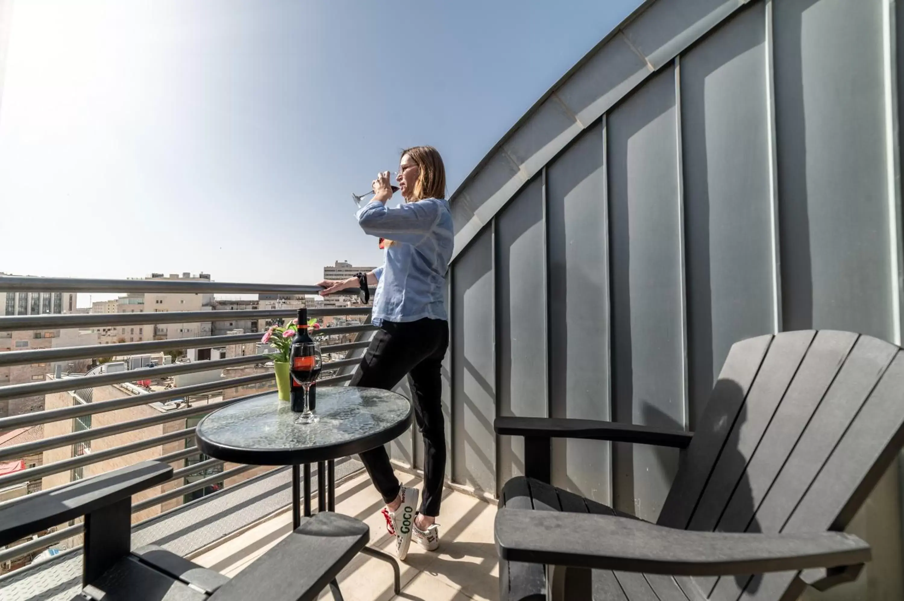 Balcony/Terrace in Paamonim Hotel Jerusalem