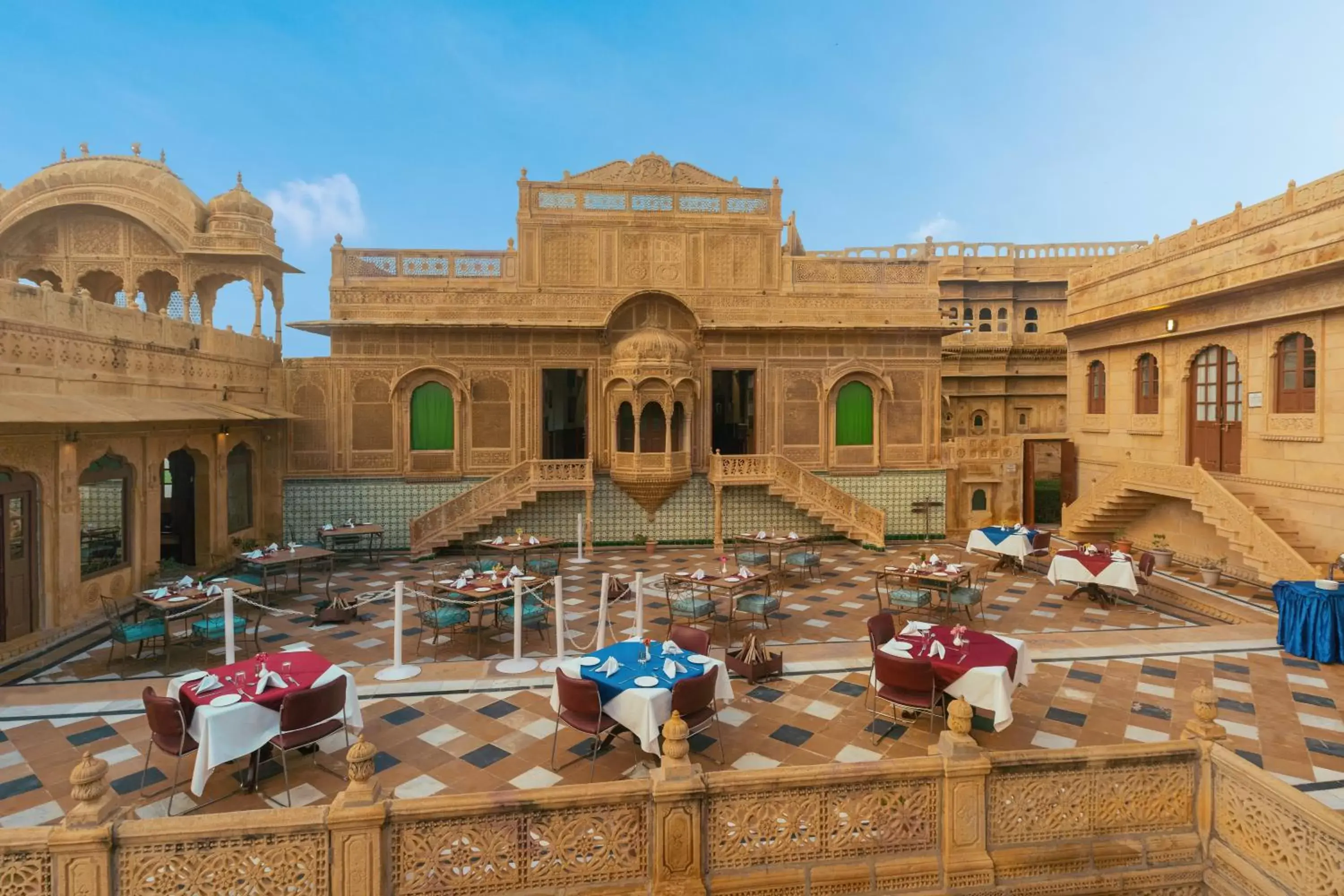 Dining area in WelcomHeritage Mandir Palace