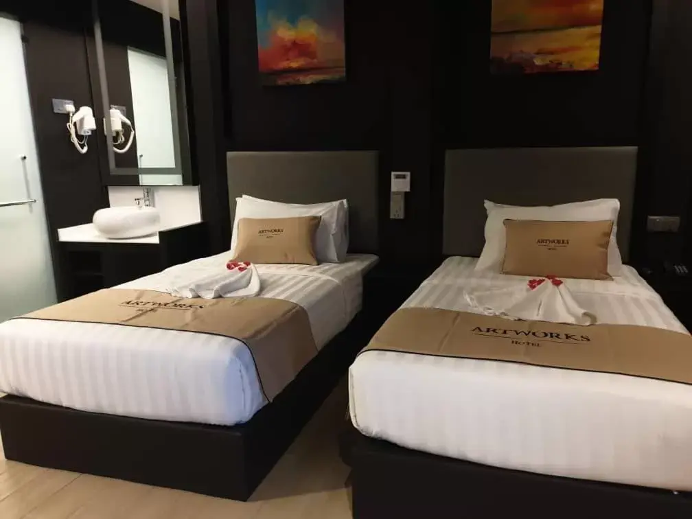 Bed in Artworks Hotel Ipoh