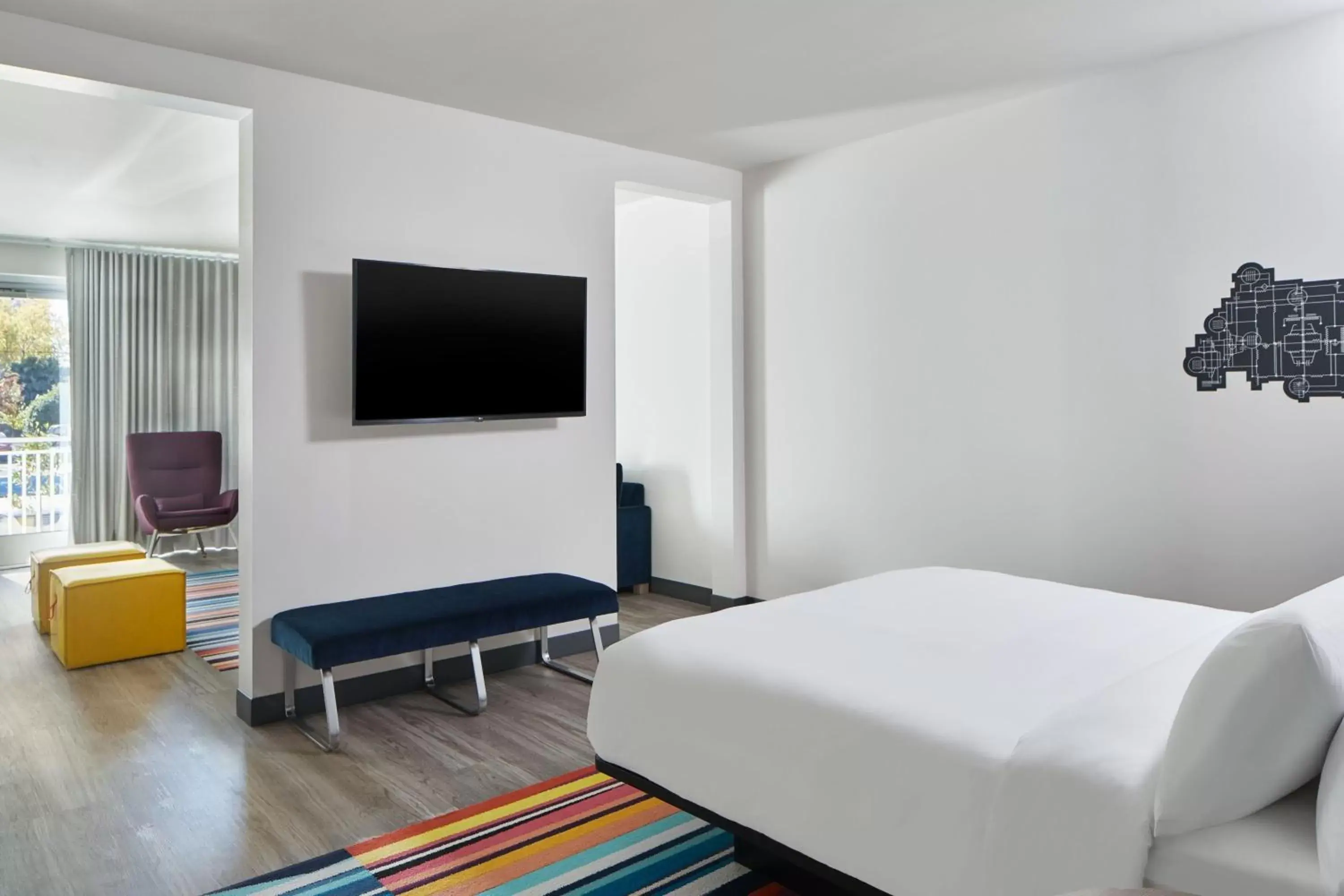 Photo of the whole room, Bed in Aloft Wilmington at Coastline Center