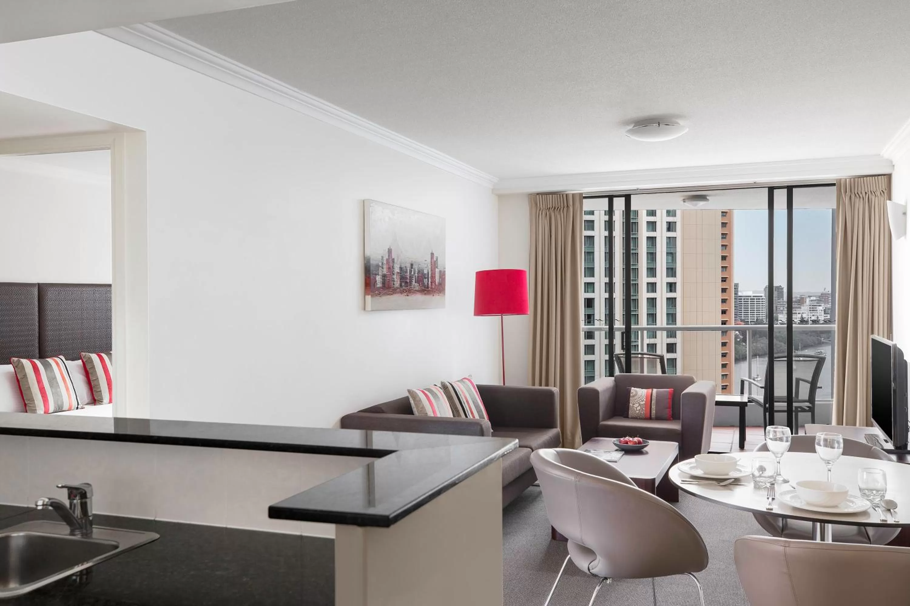 Living room in Mantra on Queen