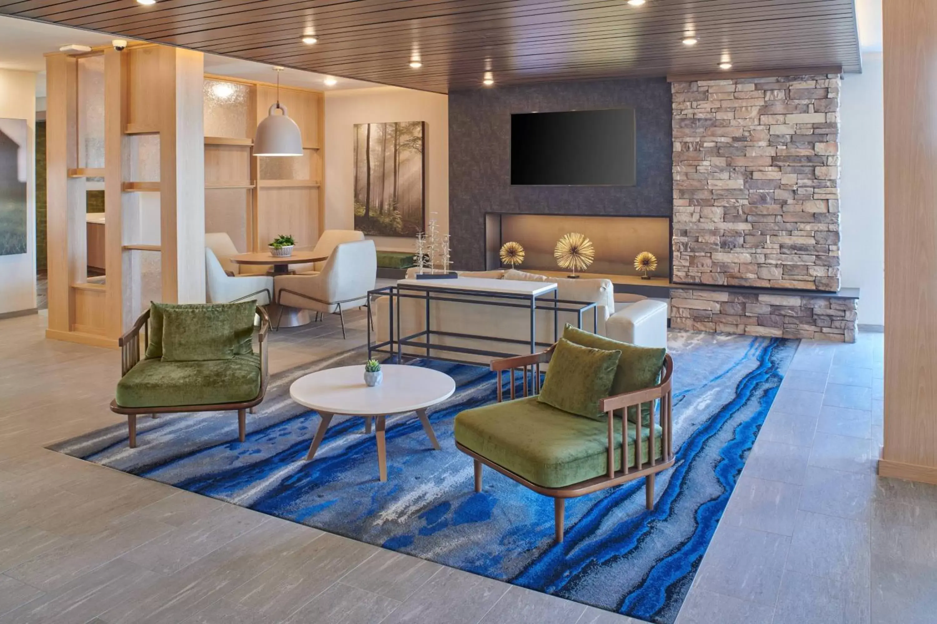 Lobby or reception, Seating Area in Fairfield Inn & Suites by Marriott Louisville Jeffersonville