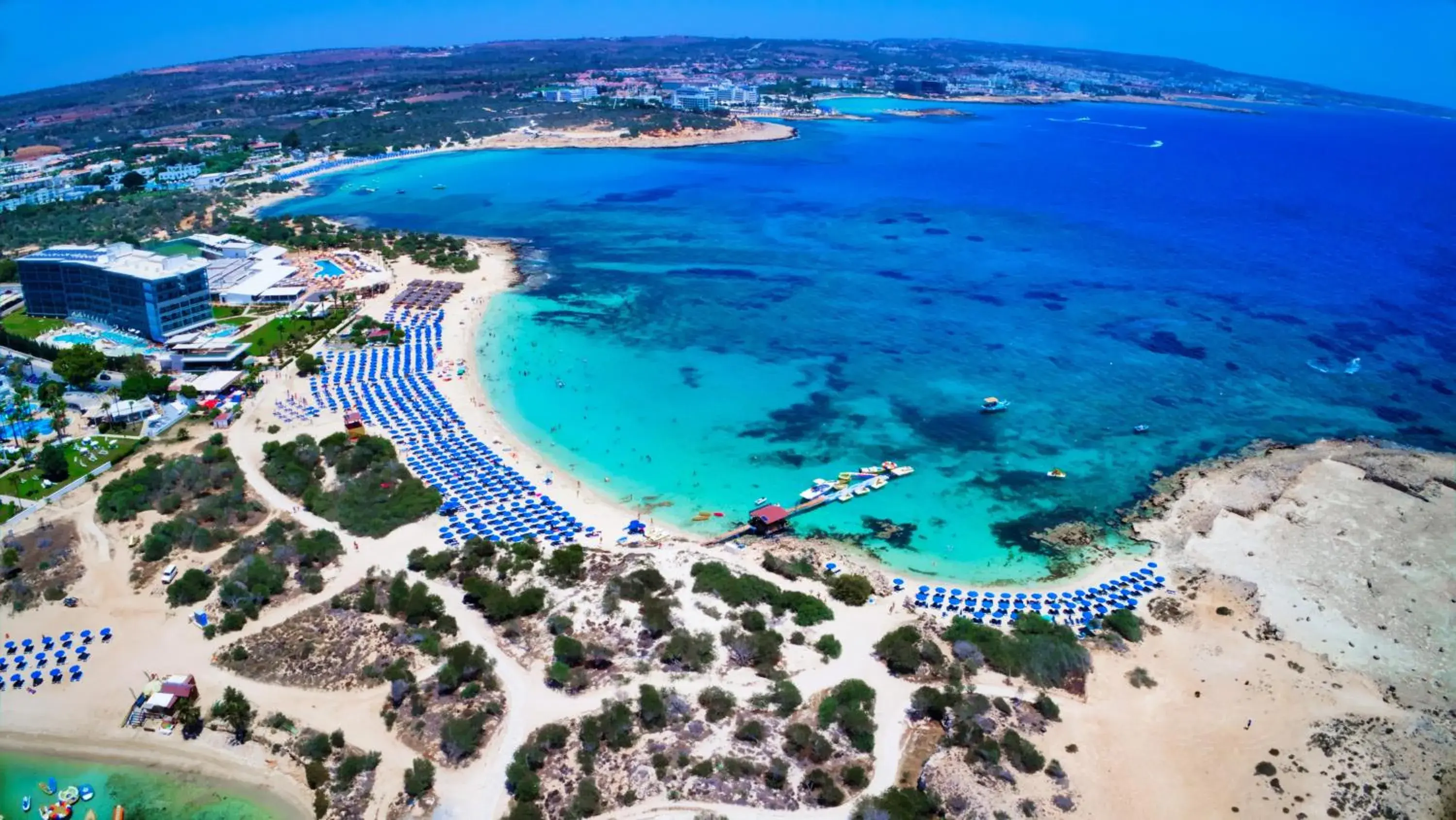 Beach, Bird's-eye View in Asterias Beach Hotel