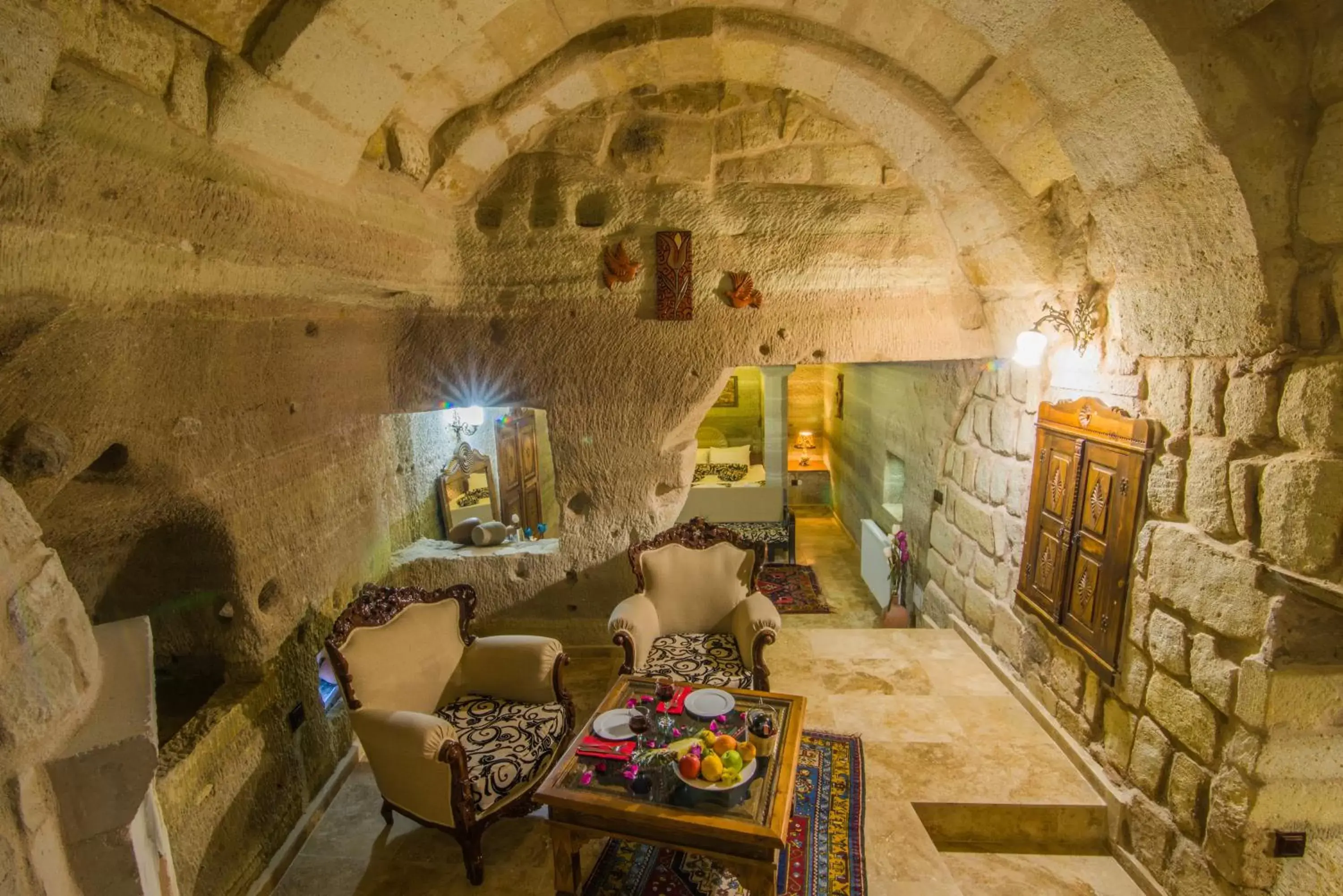 Living room, Seating Area in Historical Goreme House