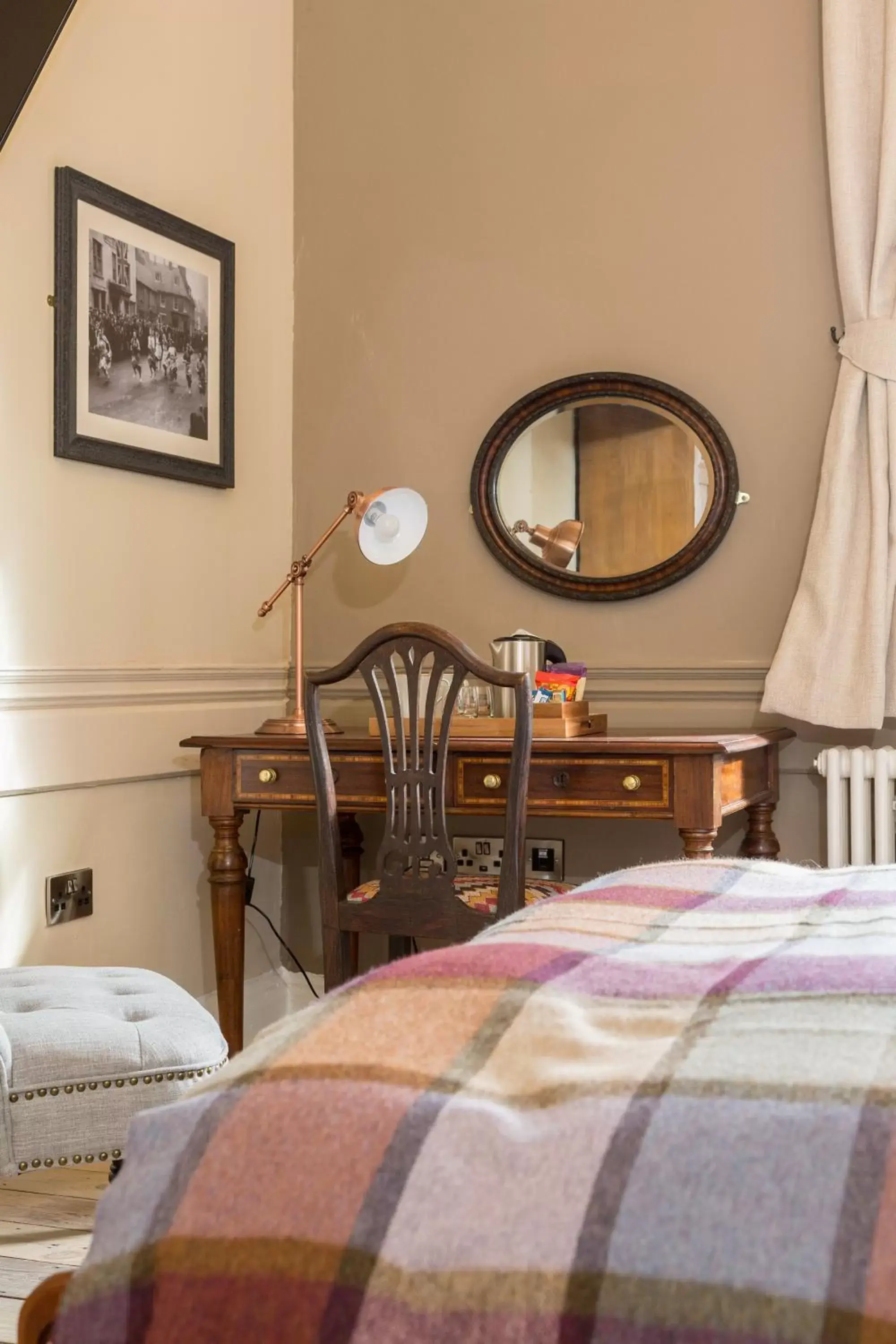 Decorative detail, Bed in The Bull Hotel