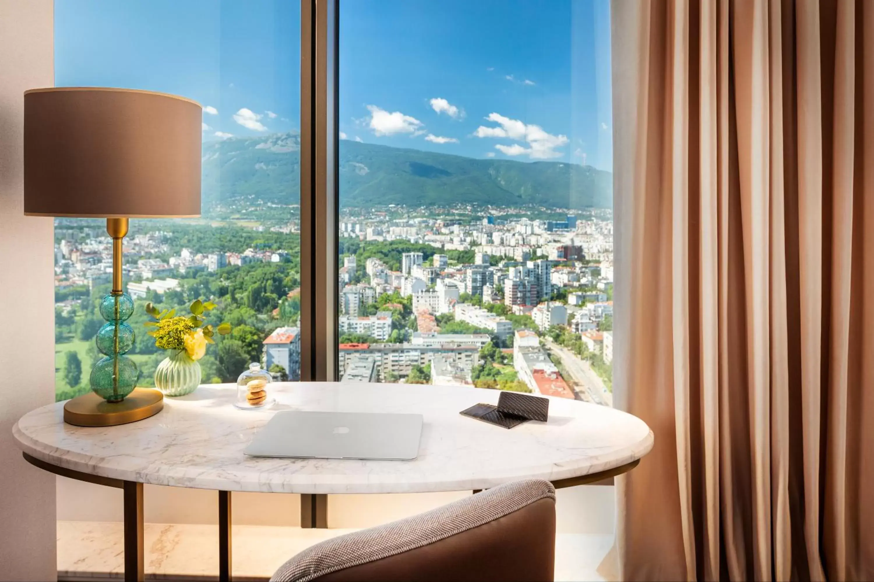 Mountain view in Grand Hotel Millennium Sofia - The Most Spacious Rooms in Sofia, Secured Paid Underground Parking