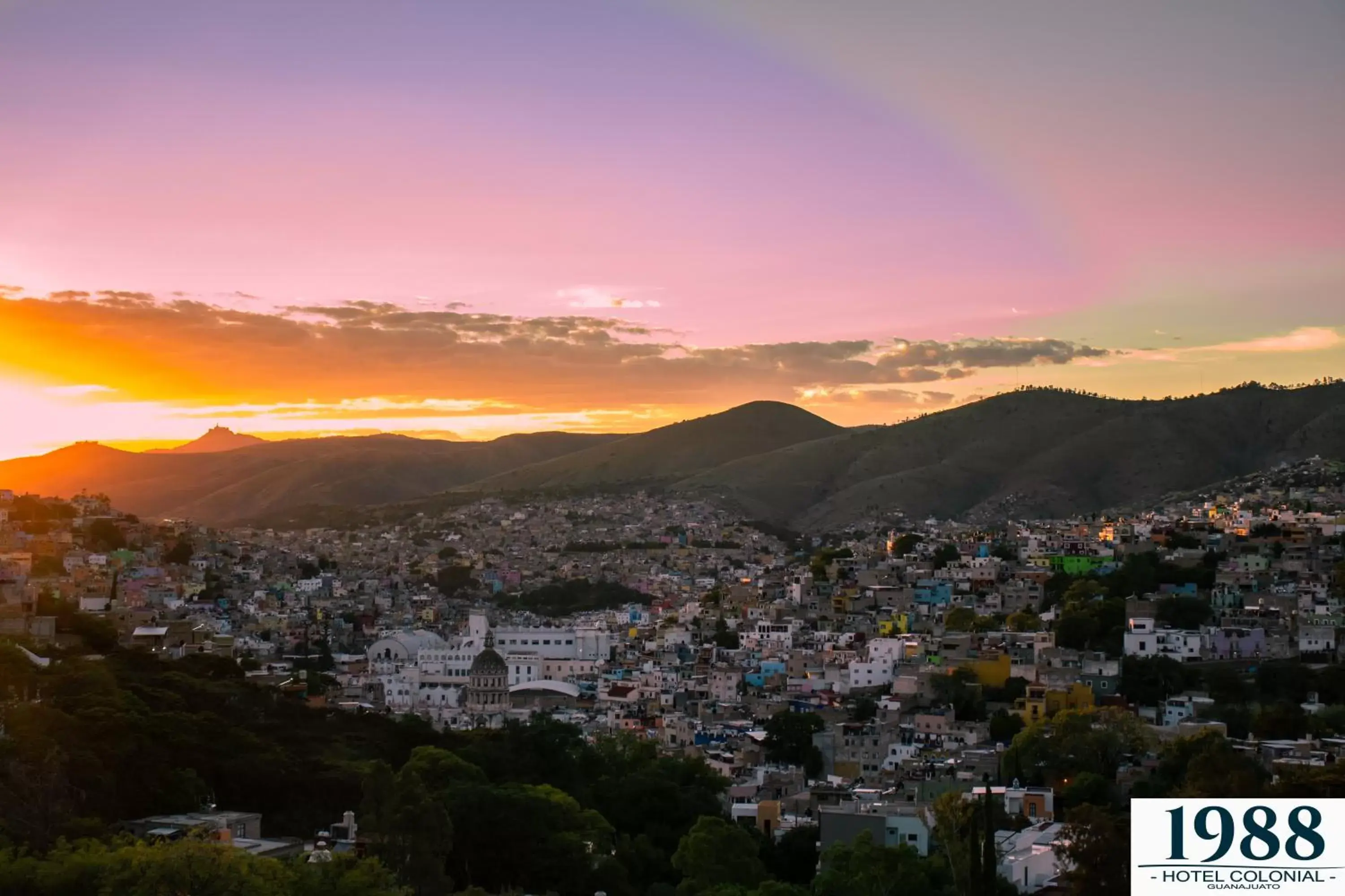 Bird's eye view in Hotel 1988 Guanajuato