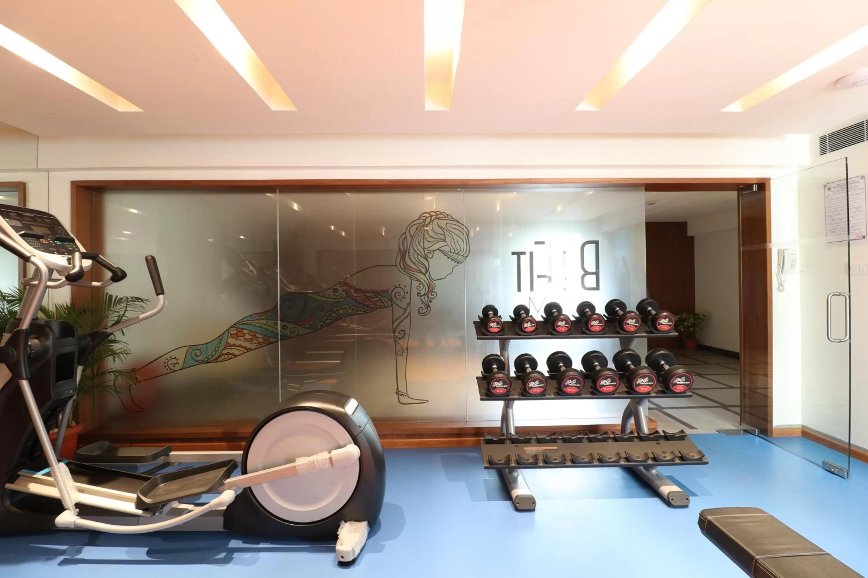 Fitness centre/facilities in ZIBE Salem By GRT Hotels