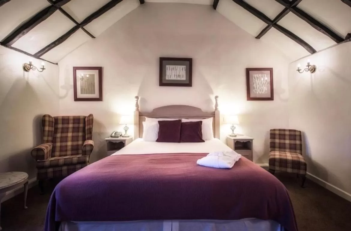 Bed in Bert's Rooms at The Black Horse Inn