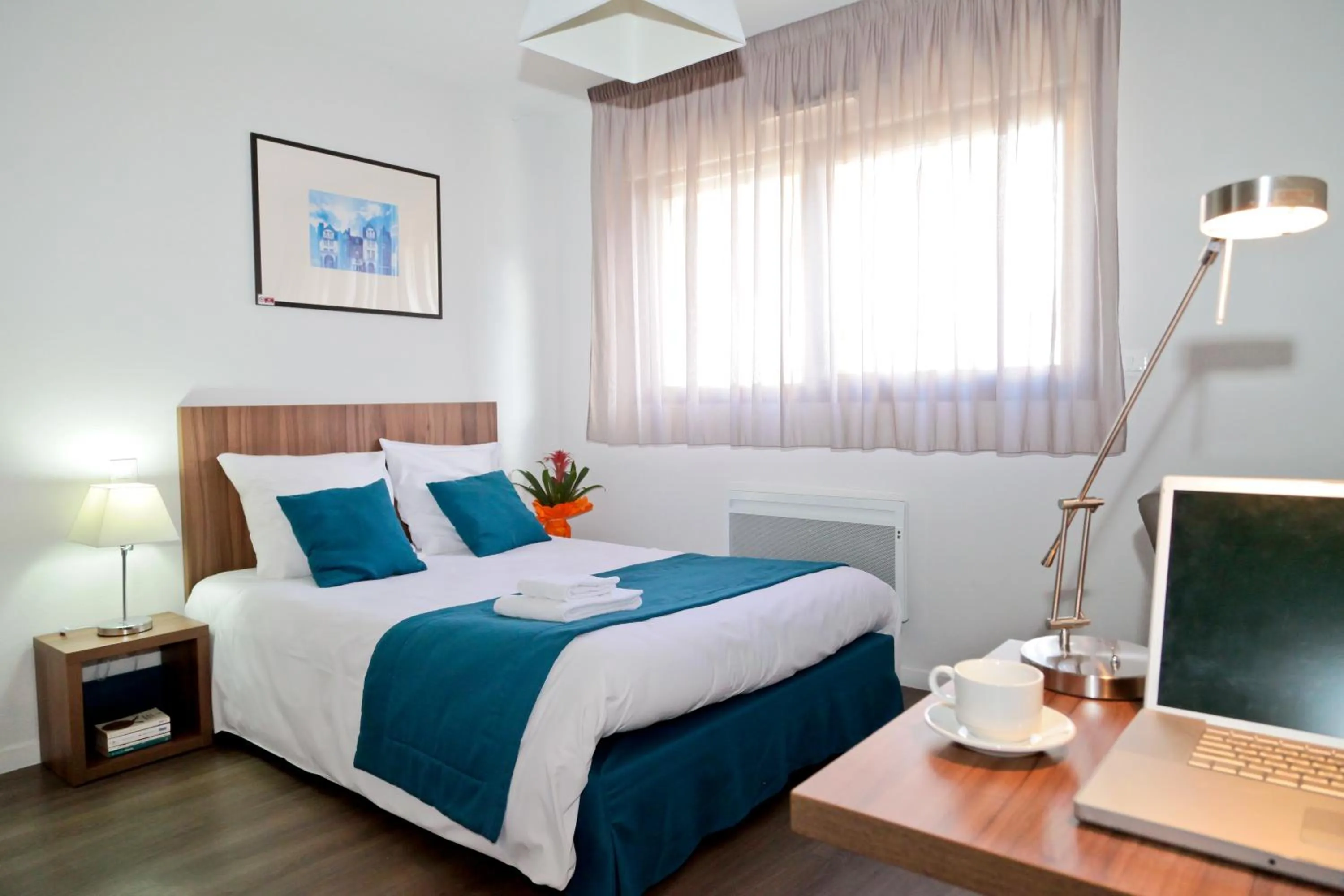 Bedroom, Bed in Apparthotel Odalys Tours