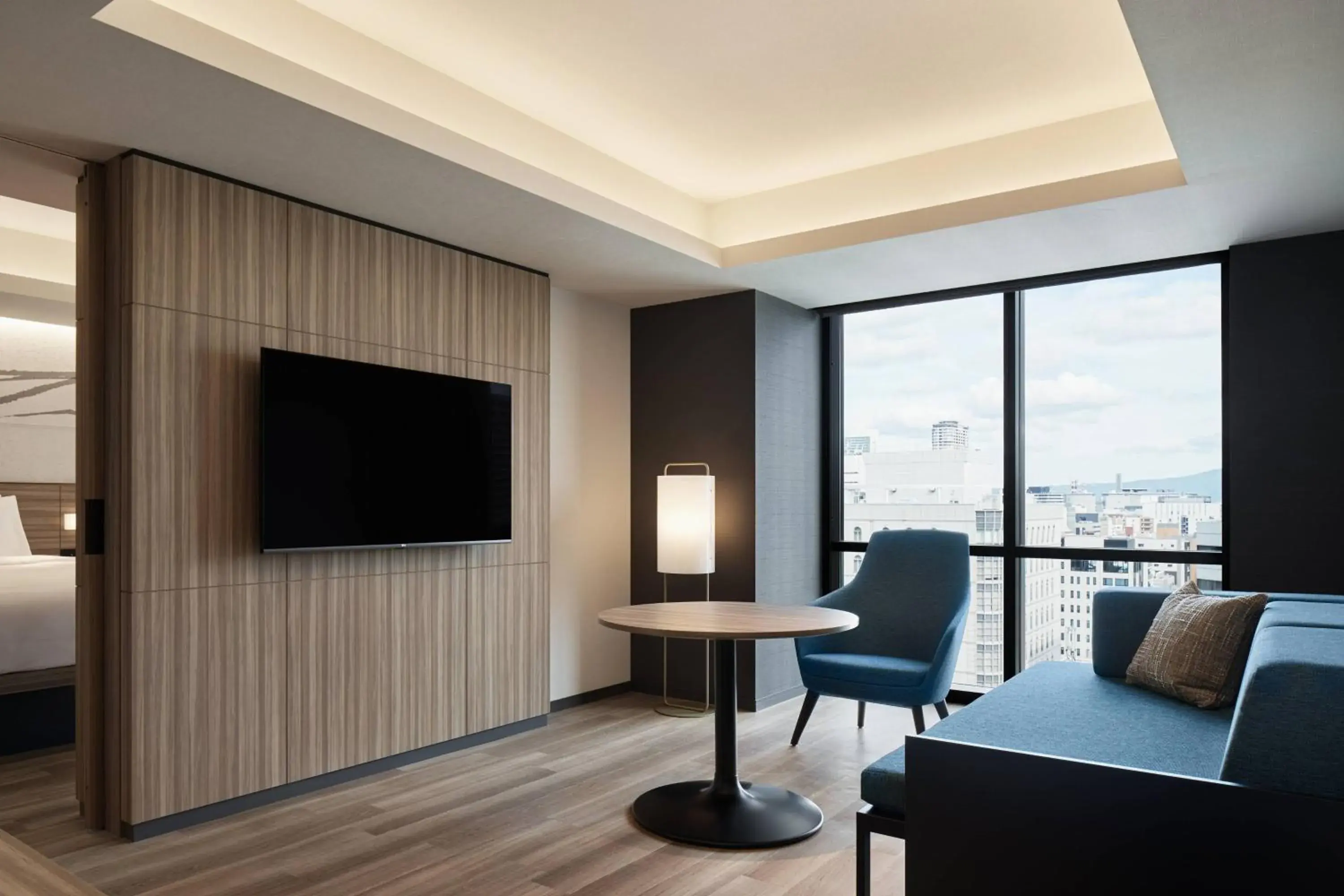 Living room, TV/Entertainment Center in Courtyard by Marriott Osaka Honmachi