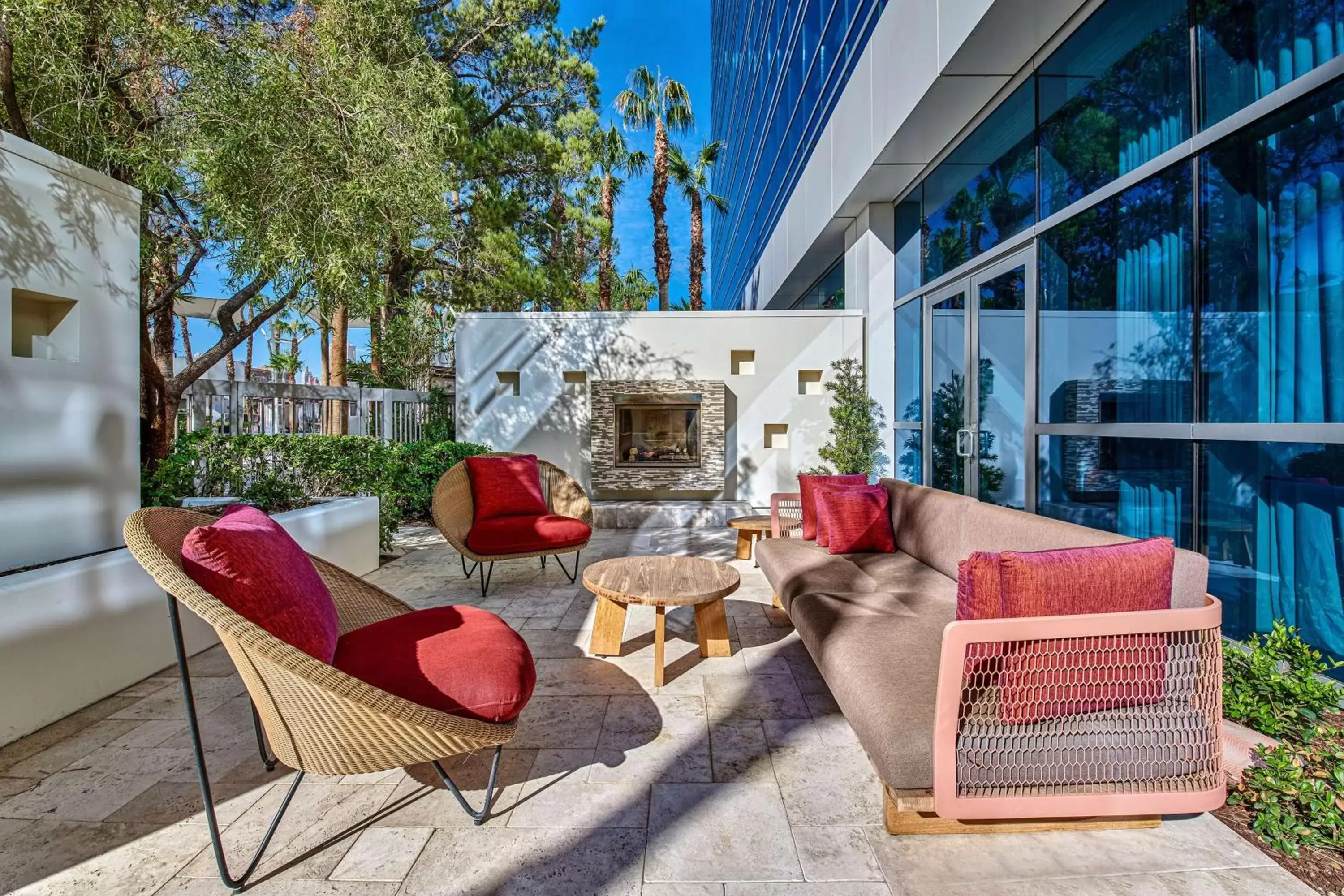 Patio in Virgin Hotels Las Vegas, Curio Collection by Hilton