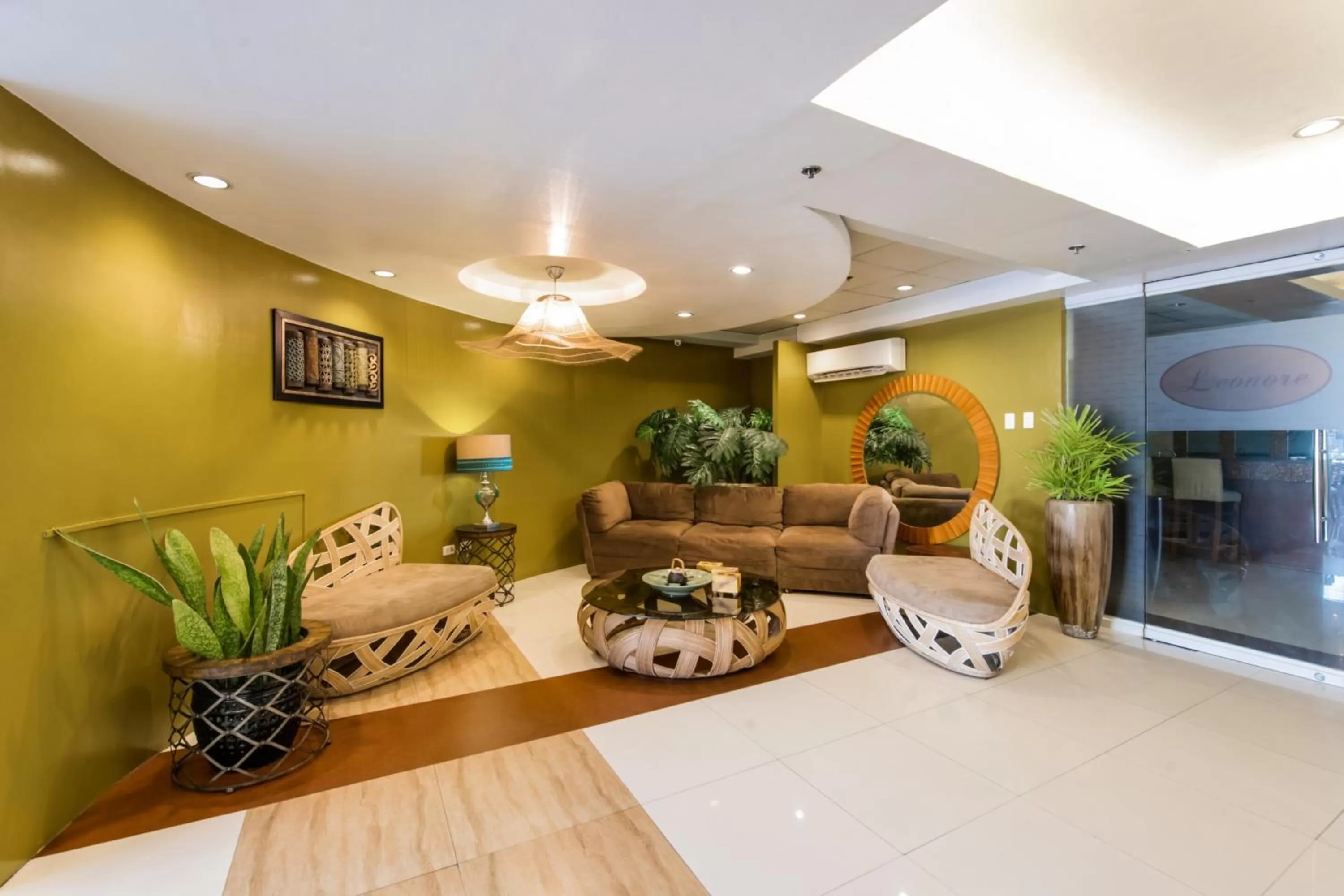 Seating area in Festive Hotel Makati