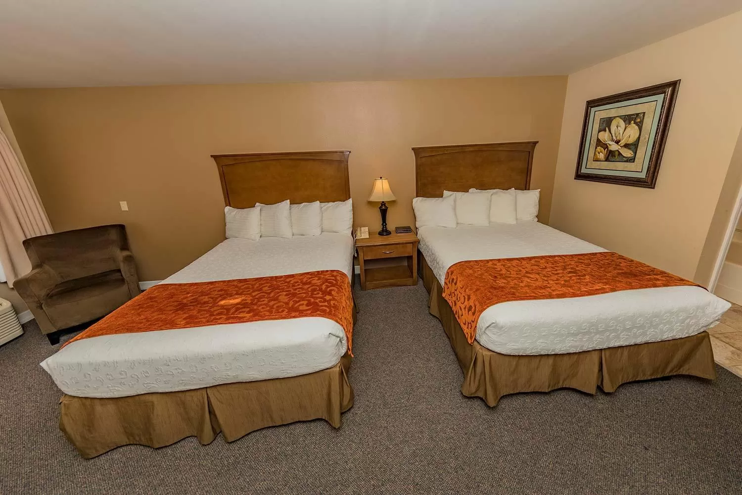 Bed in Mill Village Motel