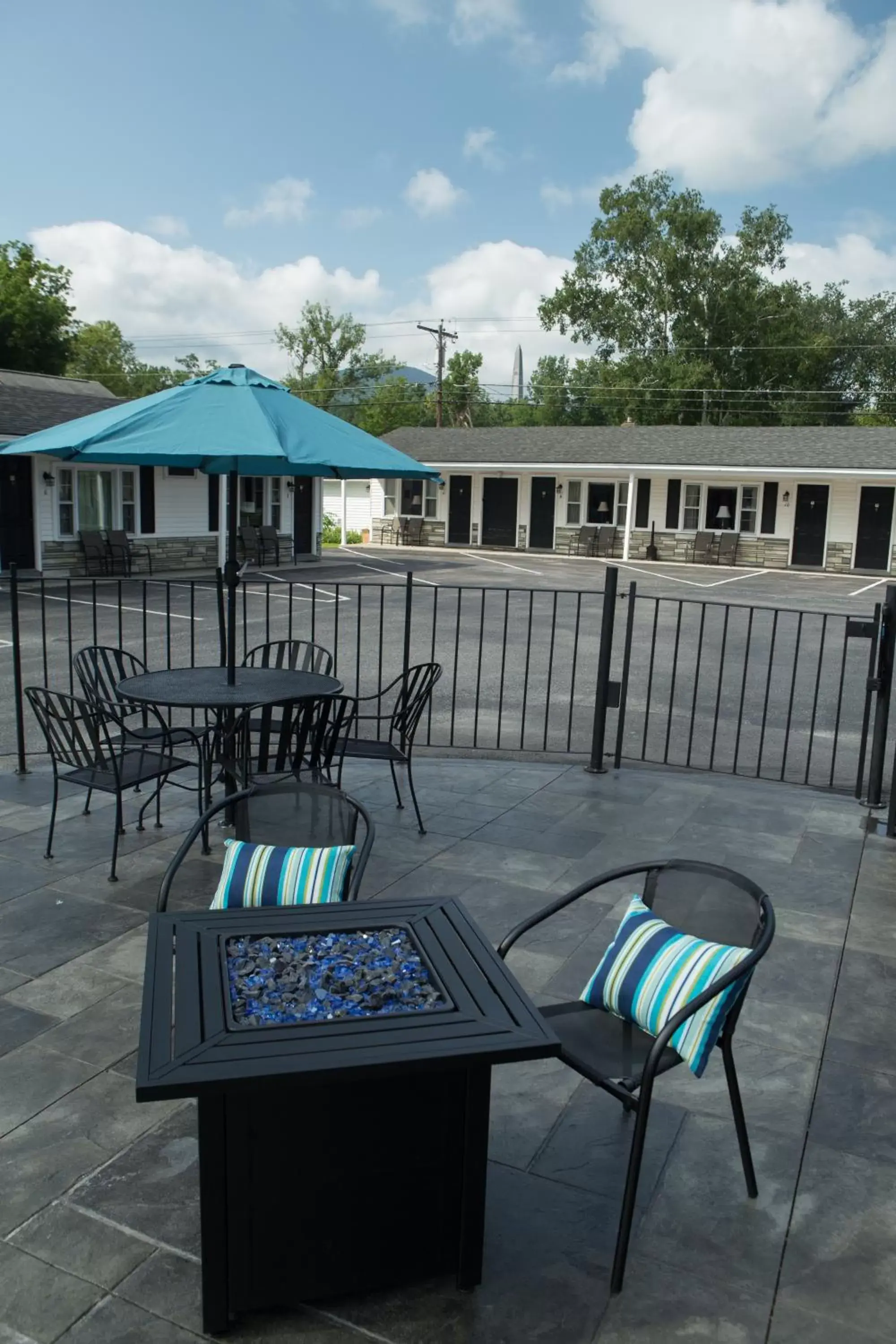 Patio in Knotty Pine Motel