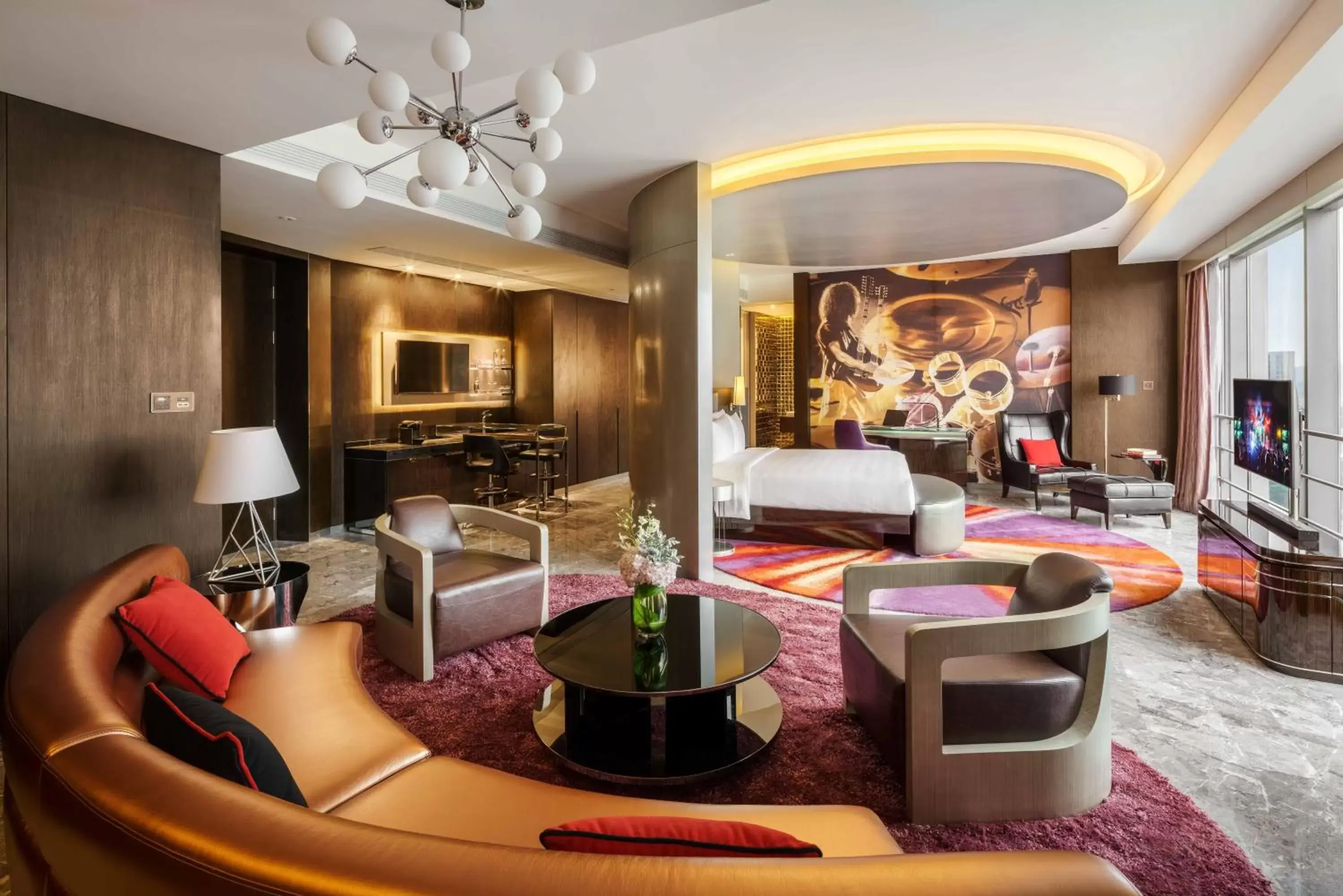 Living room, Lounge/Bar in Hard Rock Hotel Shenzhen