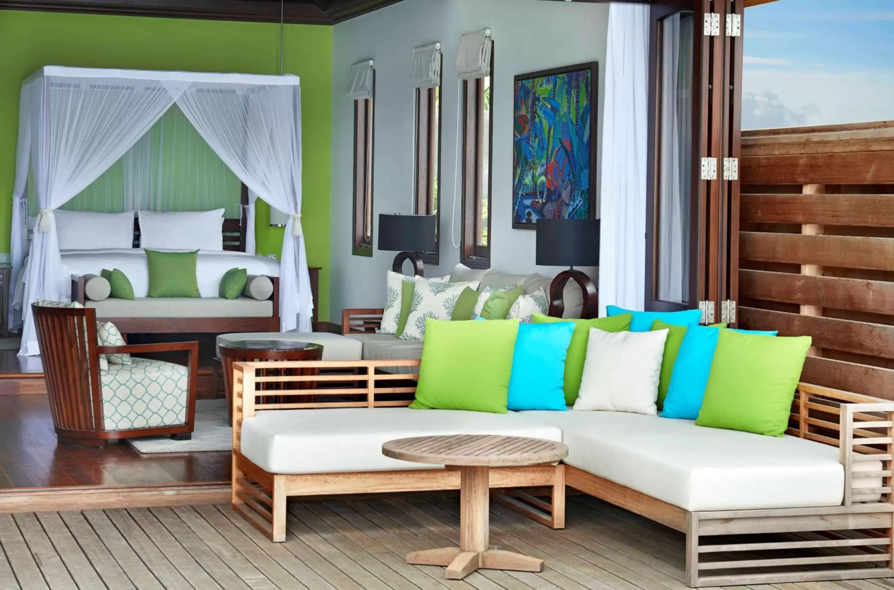 Bed in Hilton Seychelles Northolme Resort & Spa