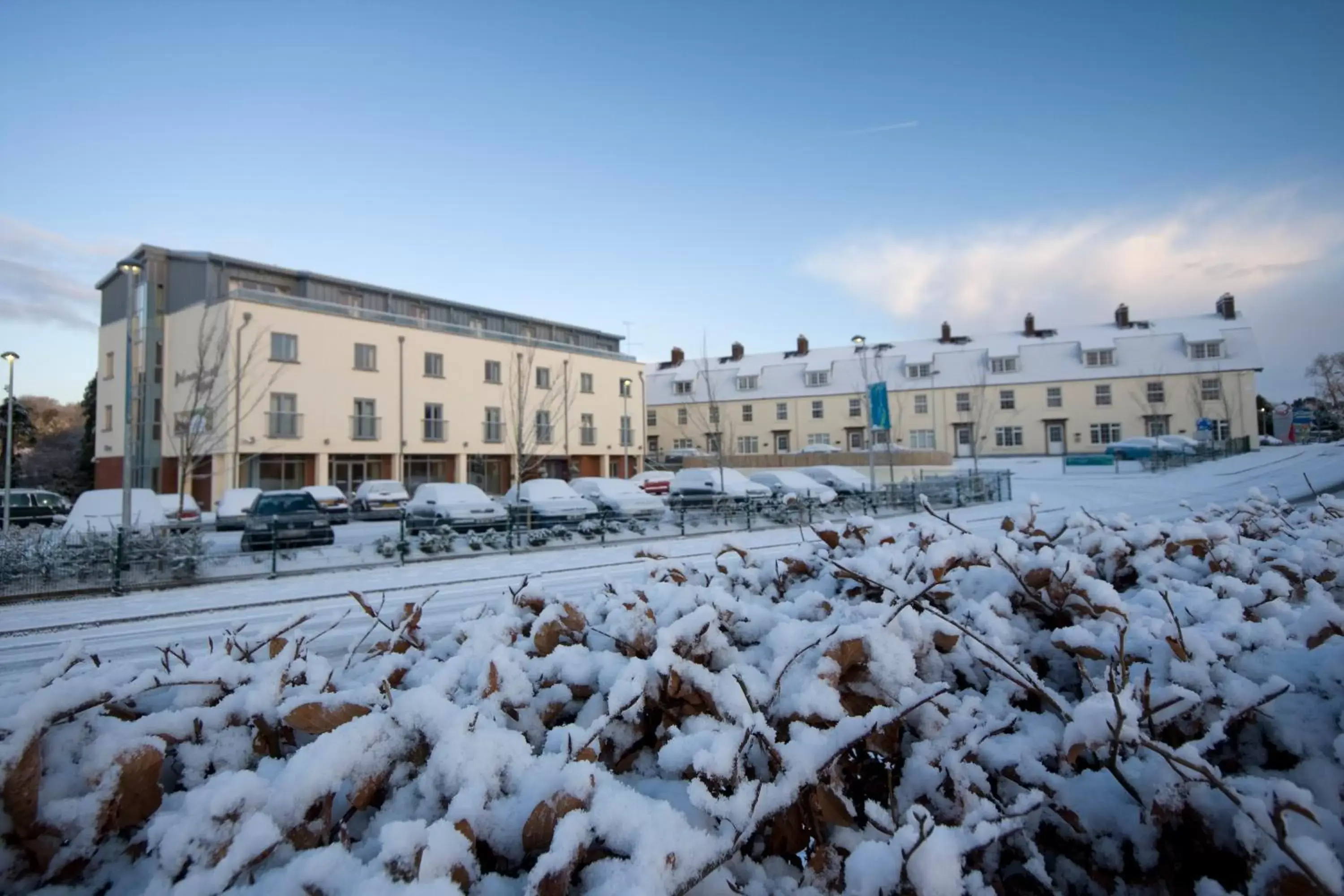 Property building, Winter in Belmore Court & Motel