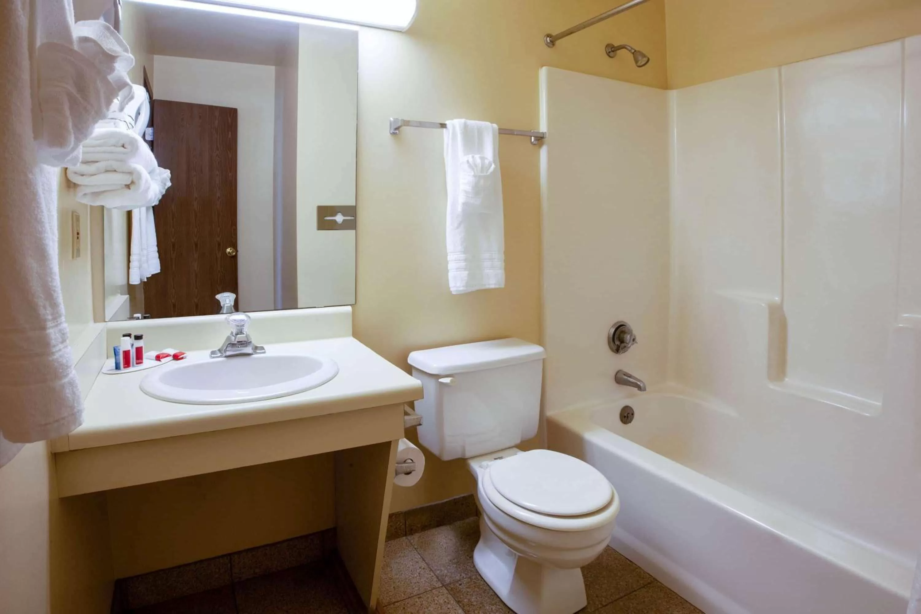 Bathroom in Super 8 by Wyndham Sandusky