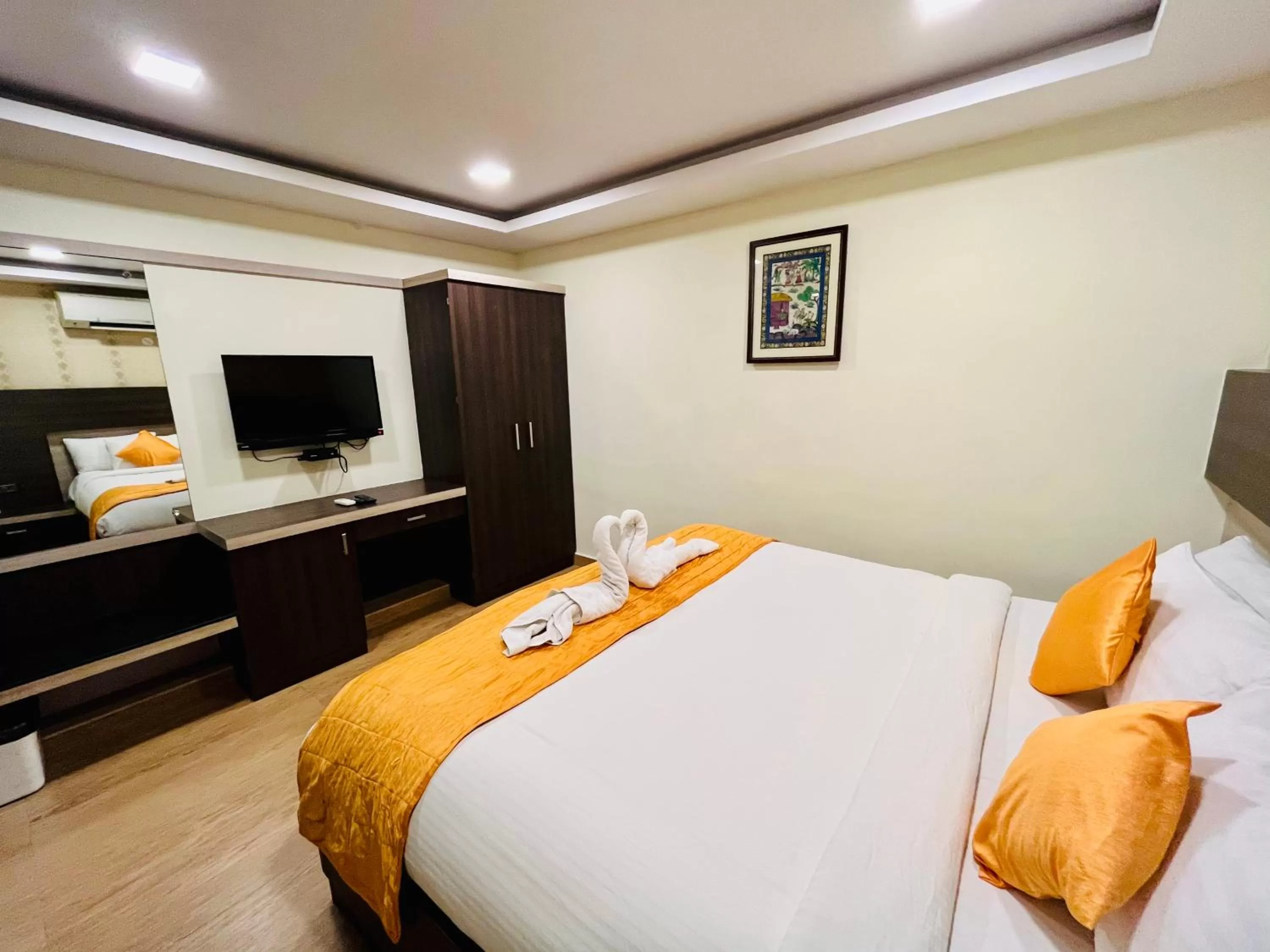 Bed in Shankar Bhavan By Vinayak Hotels
