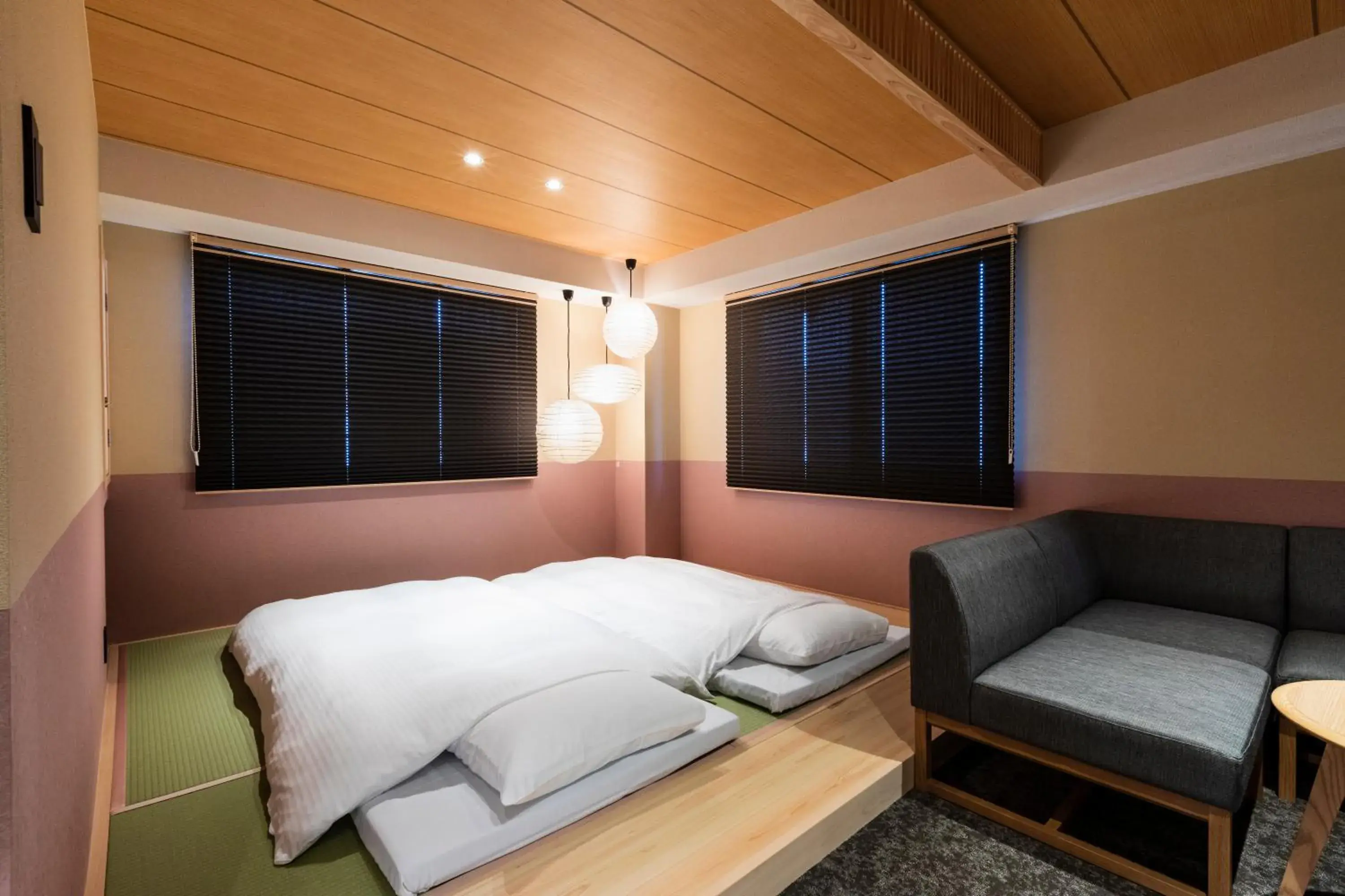 Photo of the whole room, Bed in Rinn Gion Yasaka