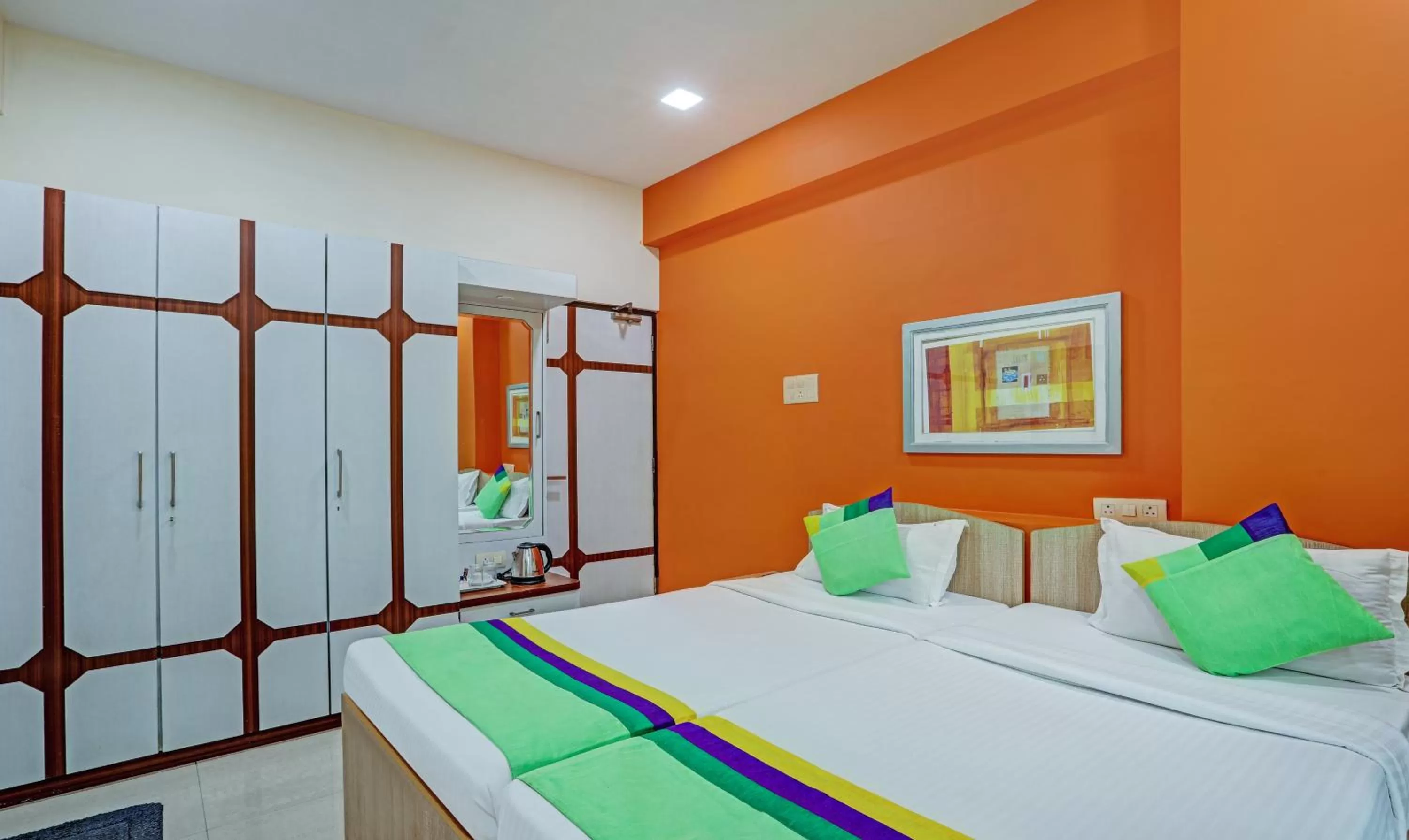 Bed in Treebo Trend Welcome Apartments