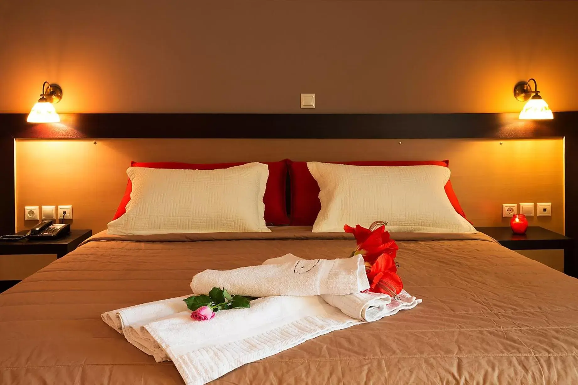 Bed in Kyparissia Beach Hotel