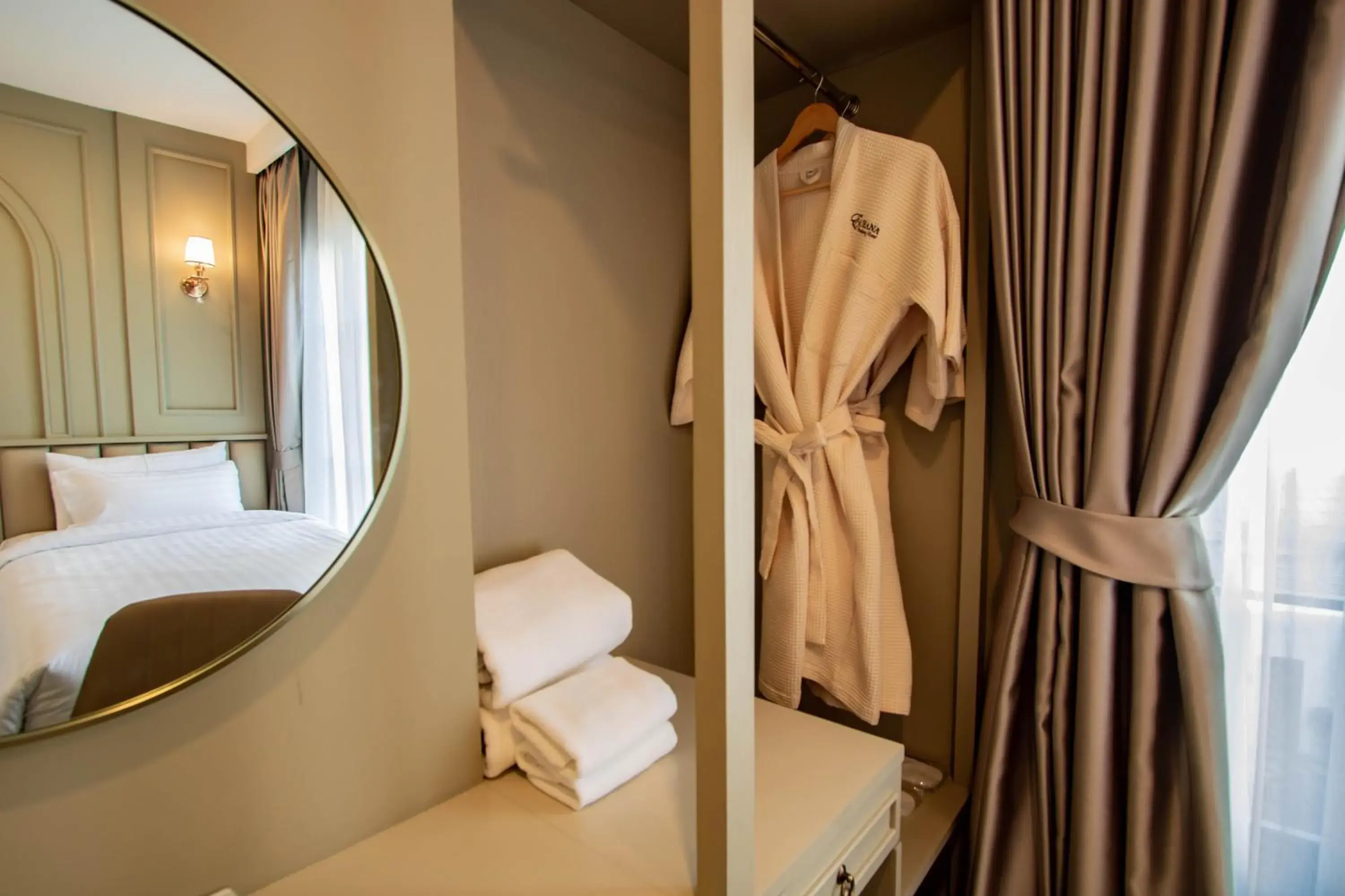 Bed, Bathroom in Eurana Boutique Hotel