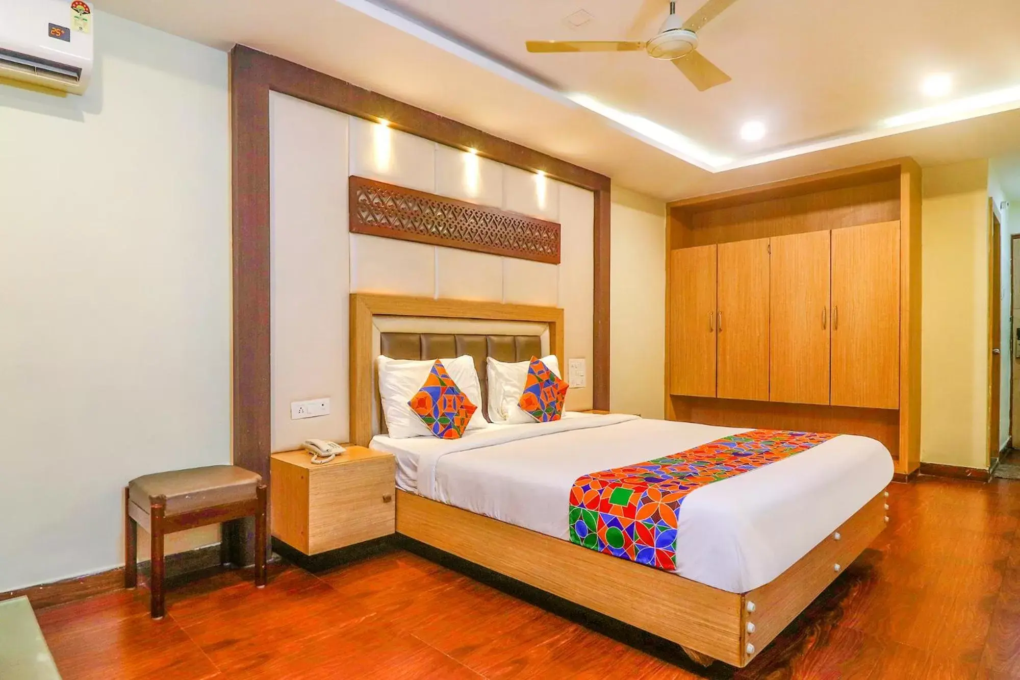 Bed in FabHotel Keerthi's Anupama - Nr Indira Gandhi Stadium Bed in FabHotel Keerthi's Anupama - Nr Indira Gandhi Stadium