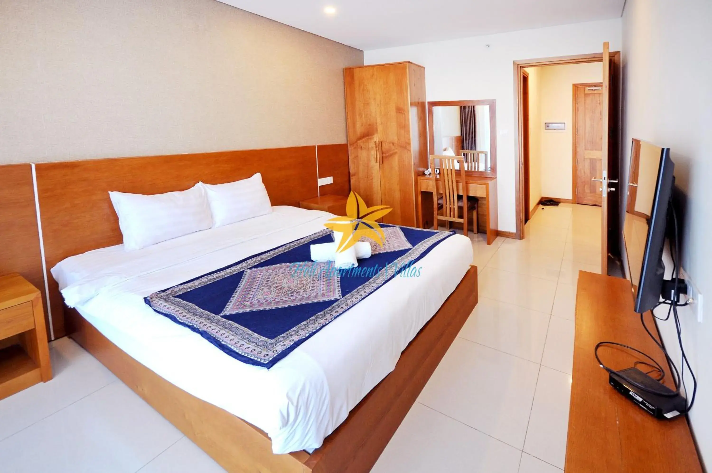 Bed in Holi Beach Hotel & Apartments